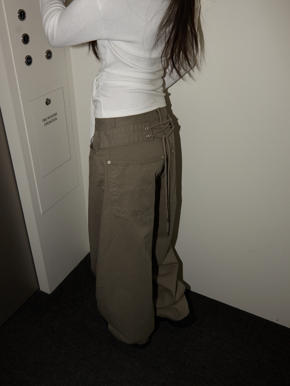 Back Lace-up Balloon Pants