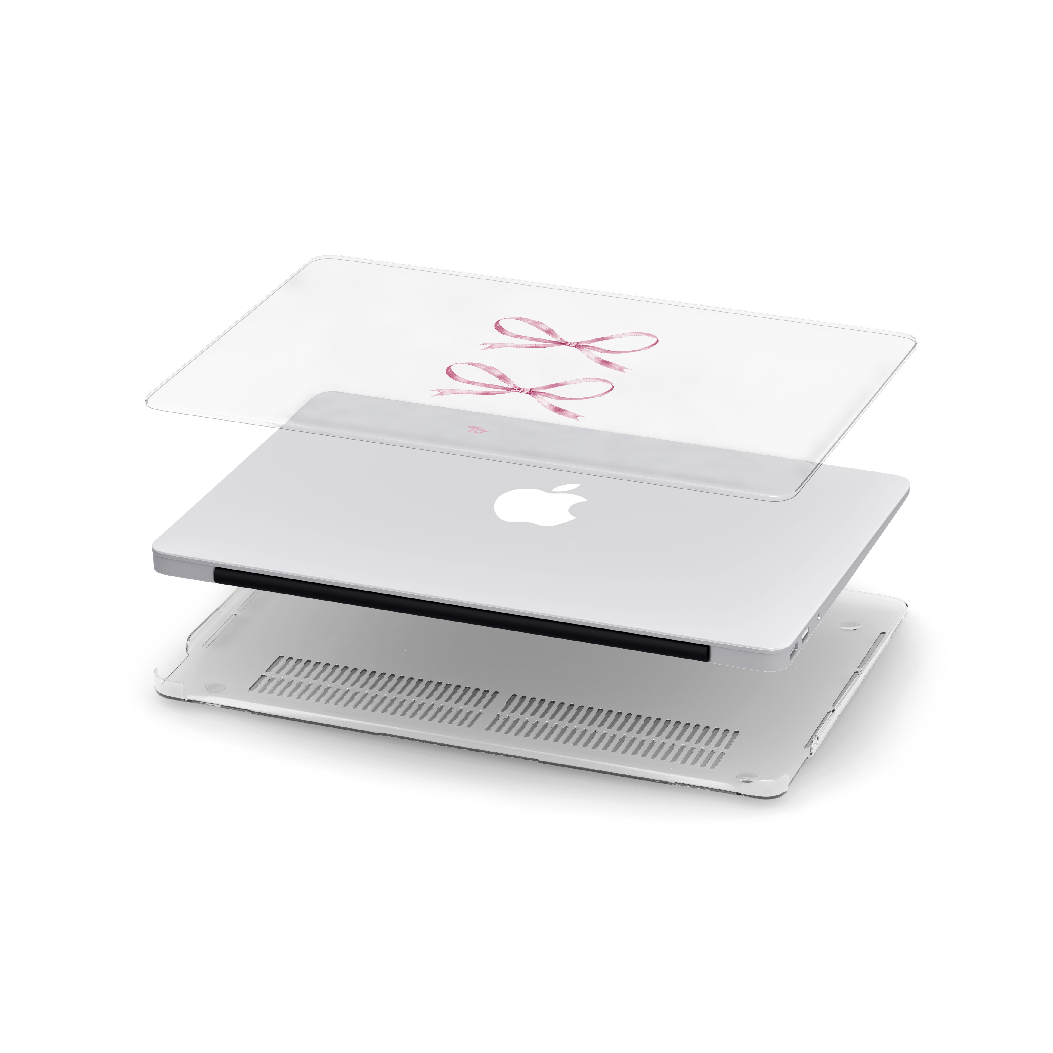 【Silky Pink Ribbon】Transparent MacBook Protective Case