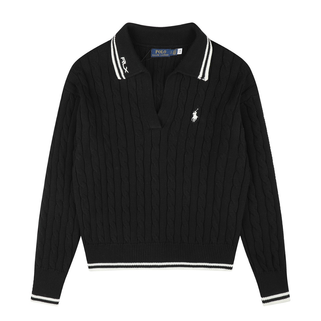 預訂 RL POLO 撞色V型半開 Polo領上衣