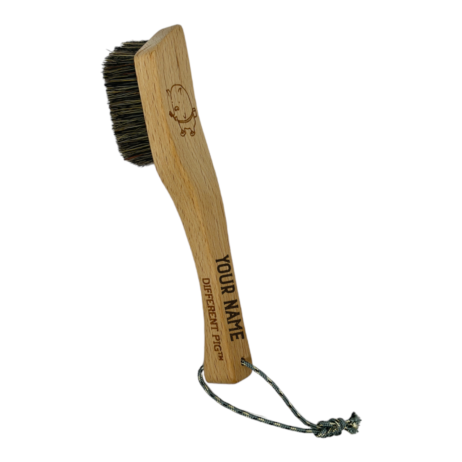 【來字刻名】𝗗𝗜𝗙𝗙𝗘𝗥𝗘𝗡𝗧 𝗣𝗜𝗚™ OG brush with name carving 刻名大豬掃連掛繩