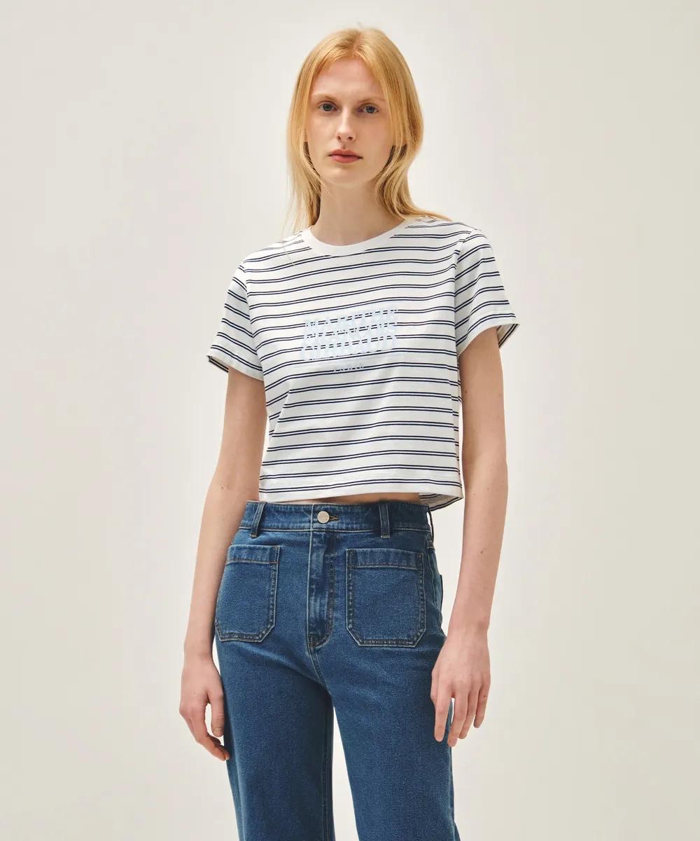 *🇰🇷韓國直送🆕2026年最新上架💛最新顏色MARITHE FRANCOIS GIRBAUD 🇰🇷韓國專門店/免稅店 W CLASSIC LOGO CROP TEE 折扣優惠💕*