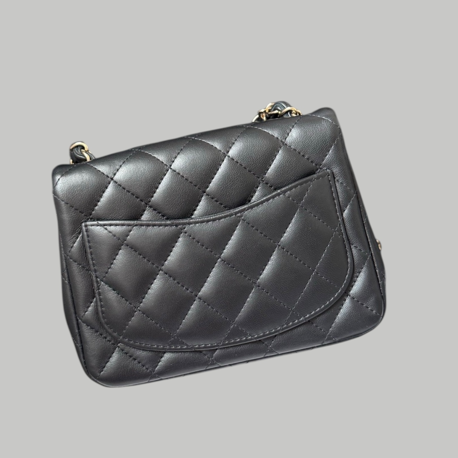 Chanel Lambskin square金扣方胖