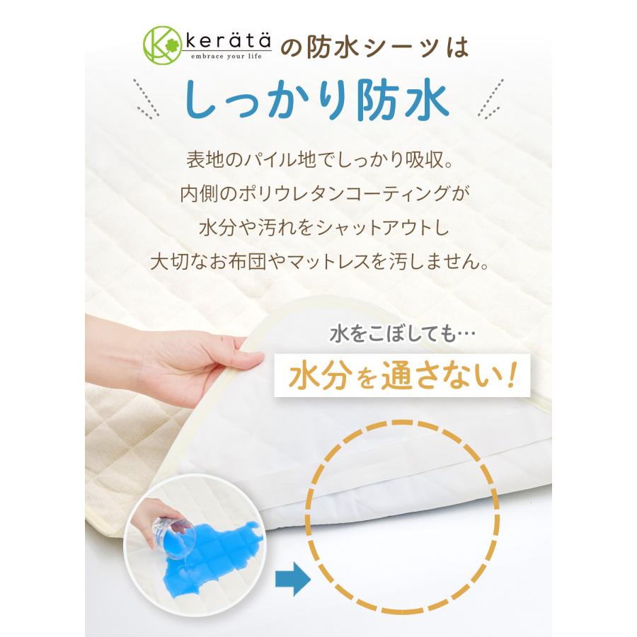 🔥🔥【日本直送《KERATTA》純綿毛巾面單人防水防蟎保潔墊 100x200cm】