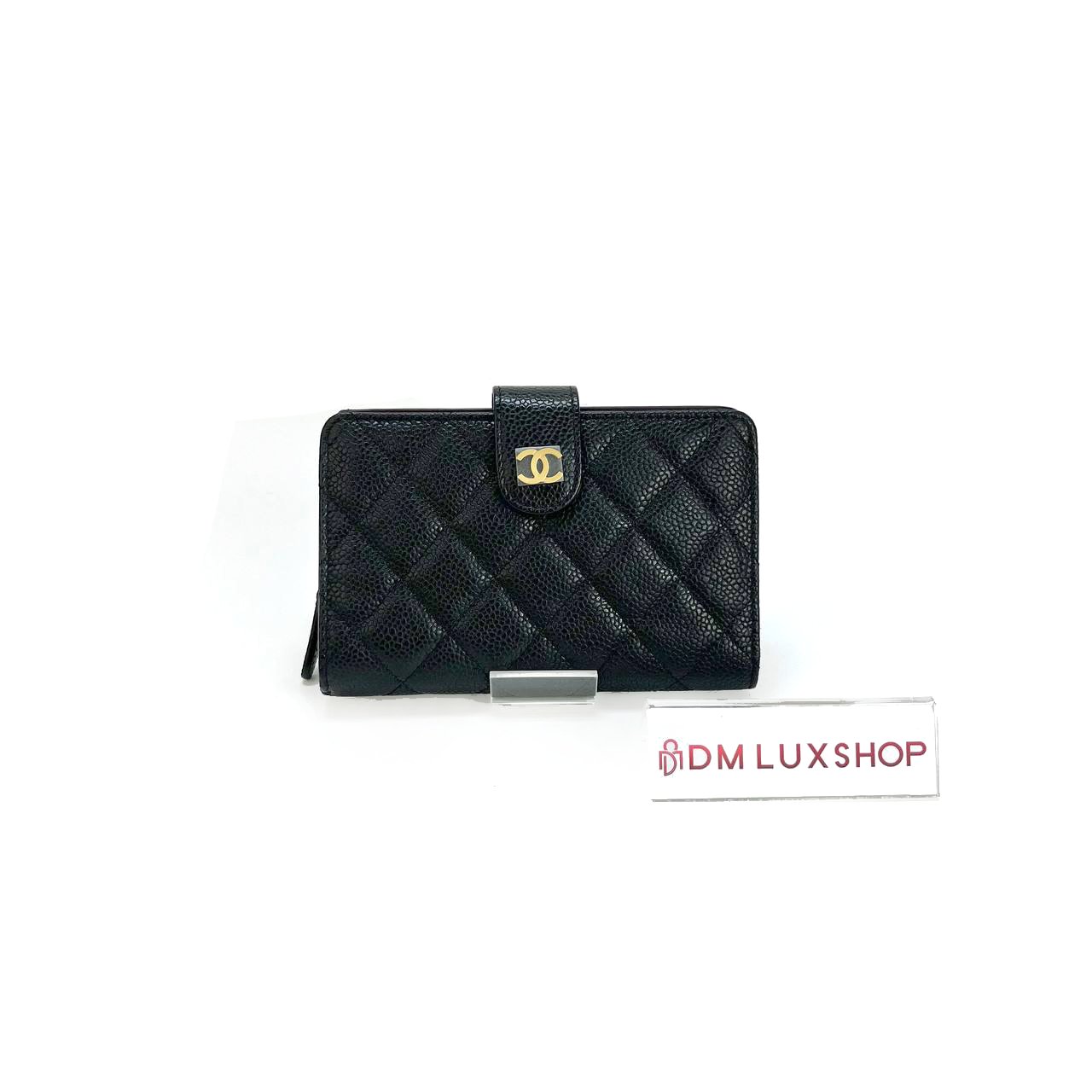 Chanel Black Caviar Medium Wallet GHW (Serial18, Y: 2013)
