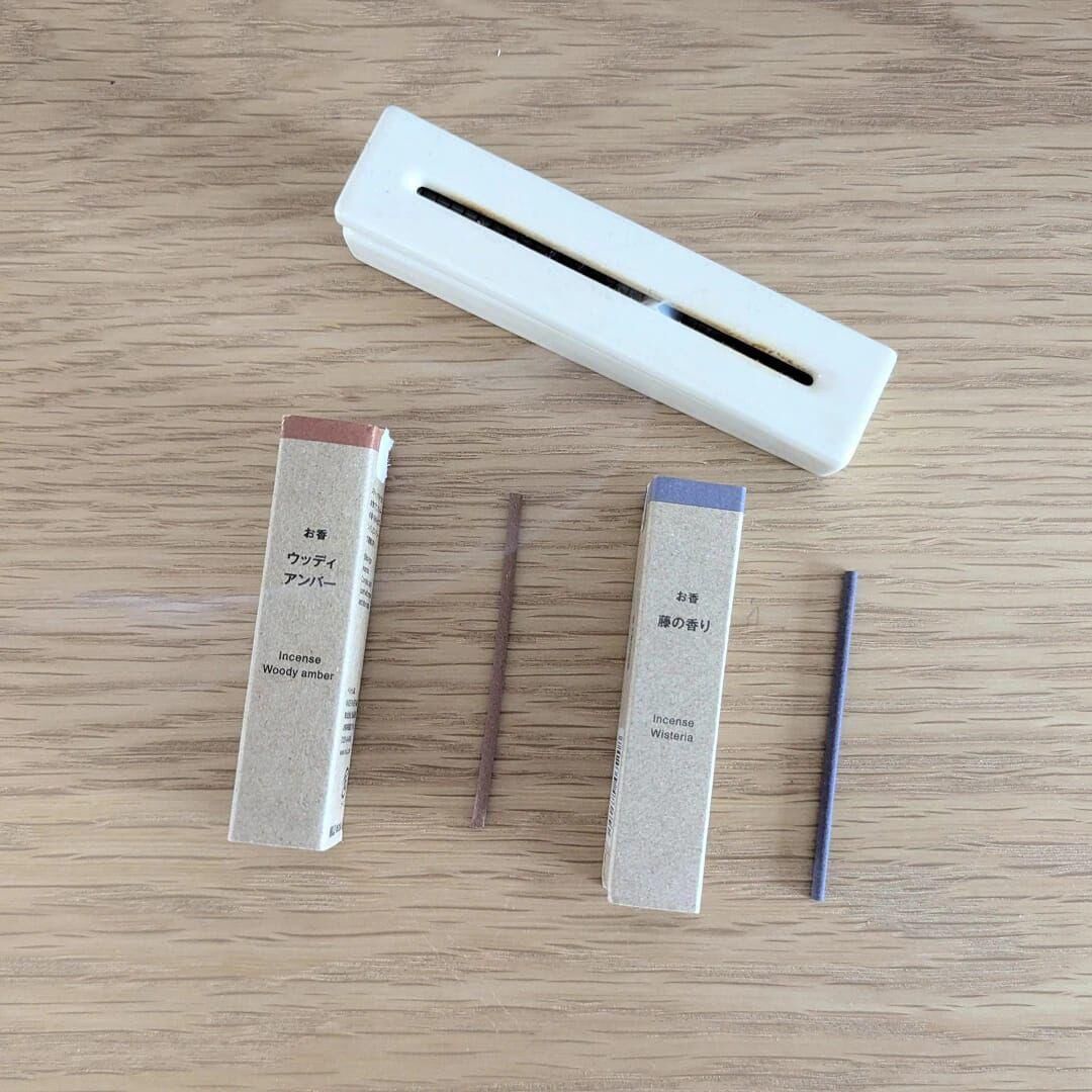 無印良品 MUJI 玻璃線香座及線香套裝 - 1件 現貨
