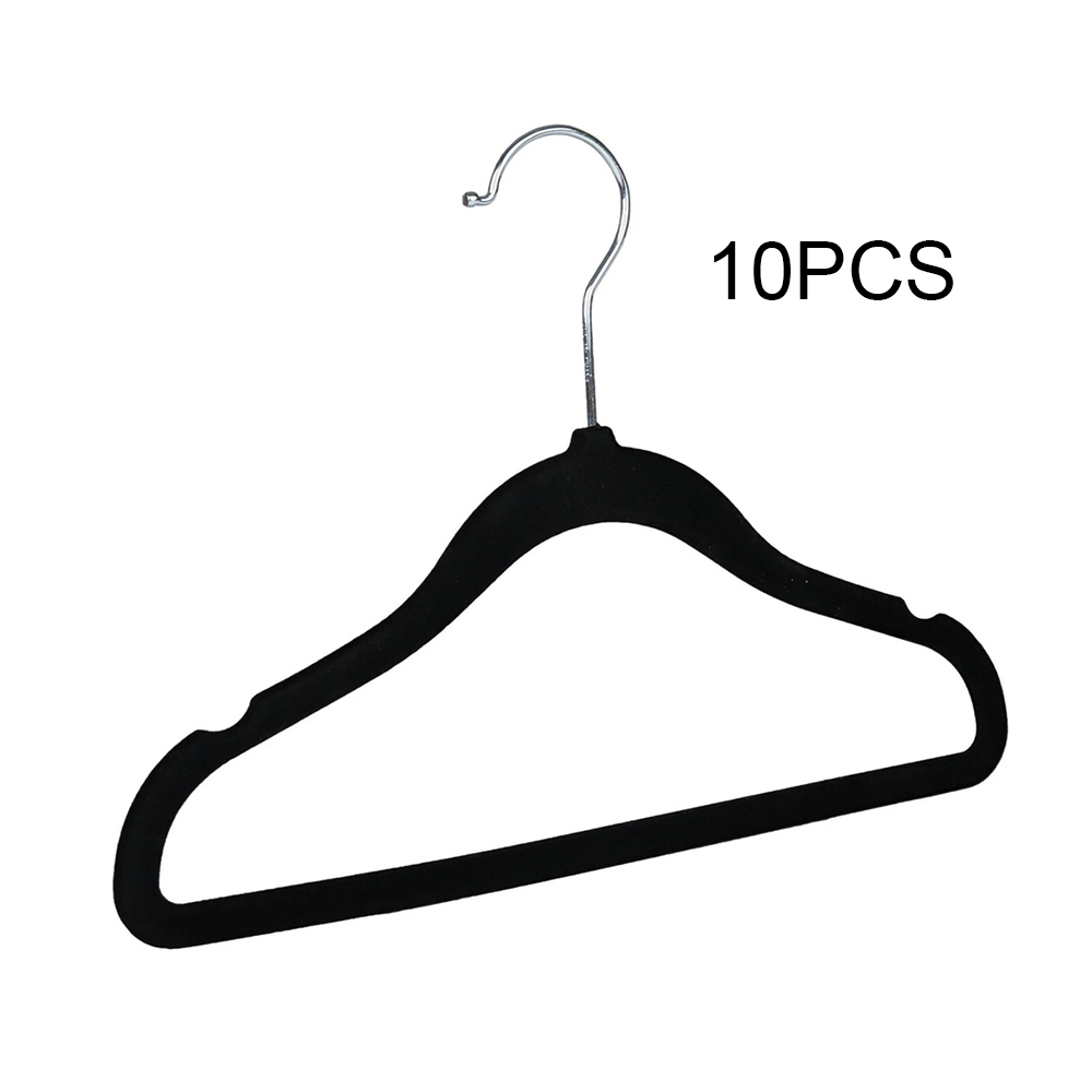 10x 兒童植絨衣架 30*20.5cm 黑色 UB0238
