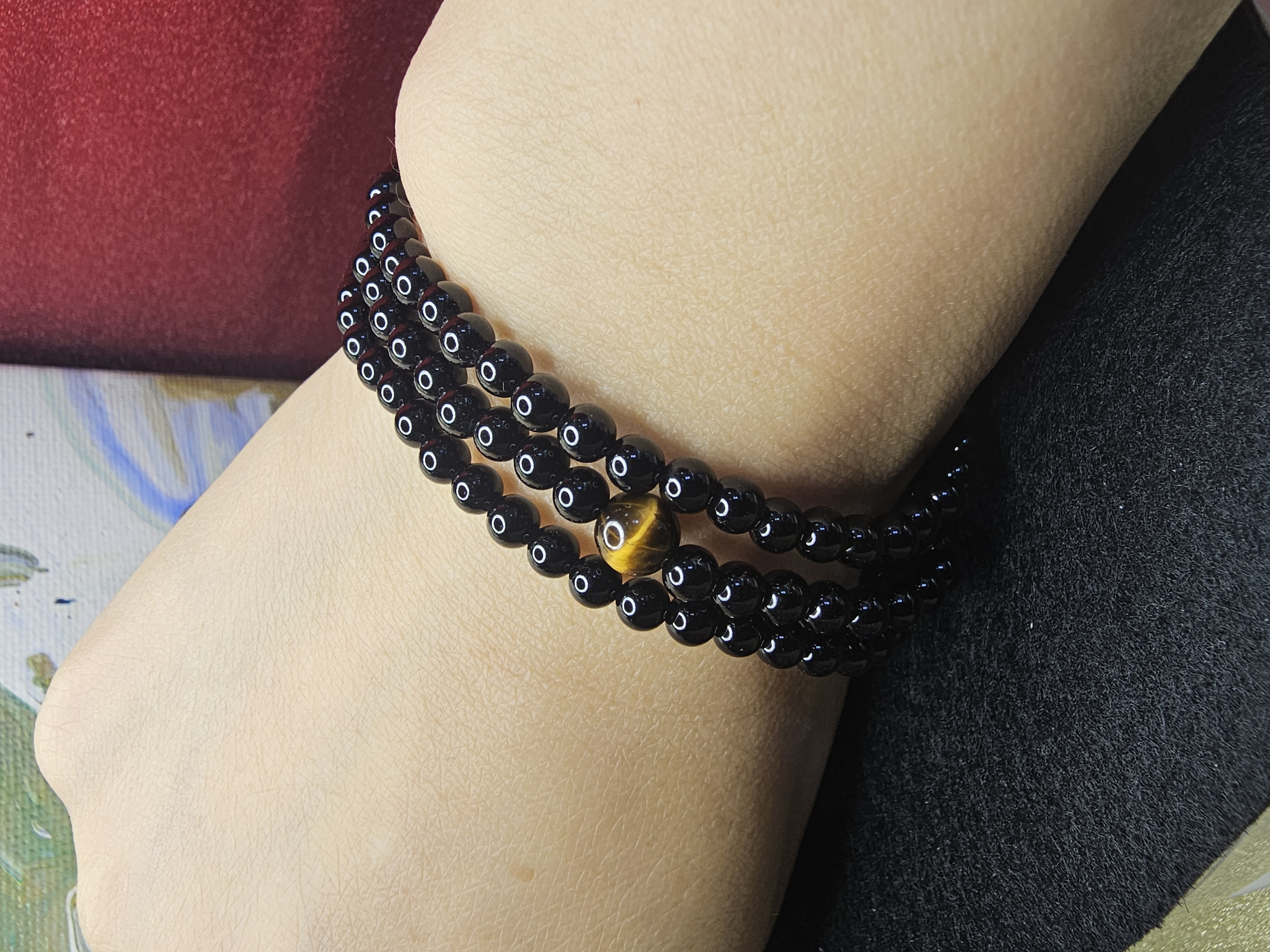 黑瑪瑙手串(Black Agate)