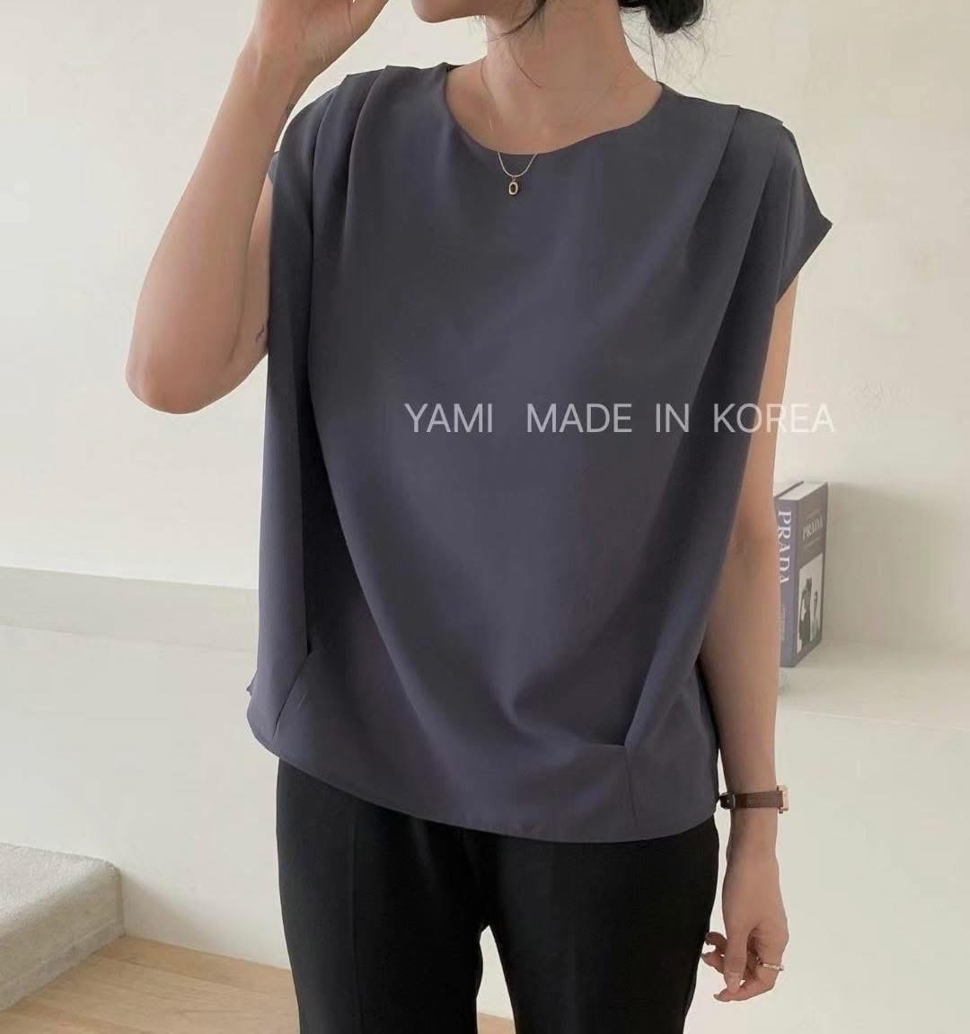 Made in Korea-簡約打摺top