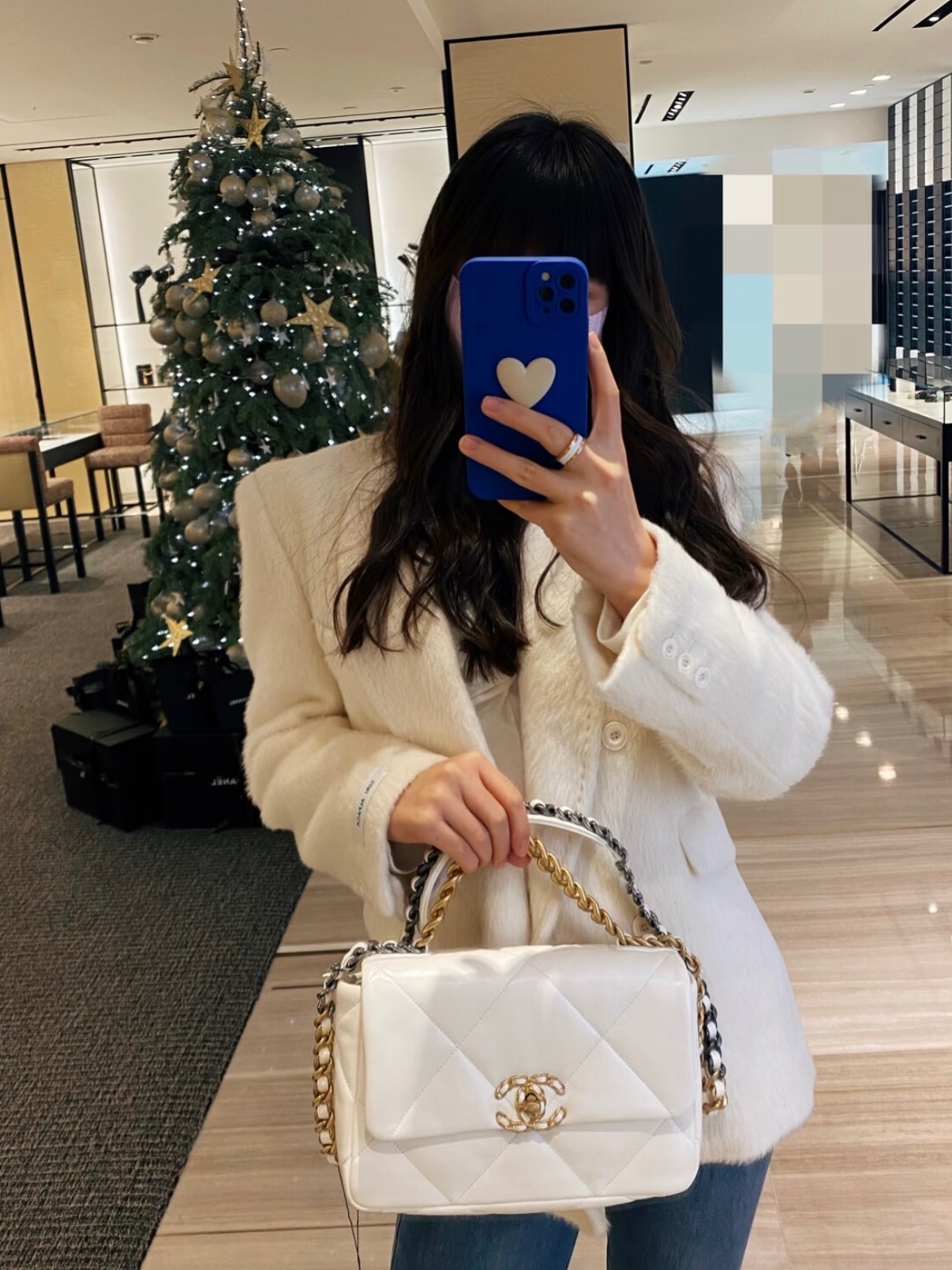 Chanel👜 PRE OWNED 🛍️19bag Small size 白色 有塵袋 30開卡 🔥 