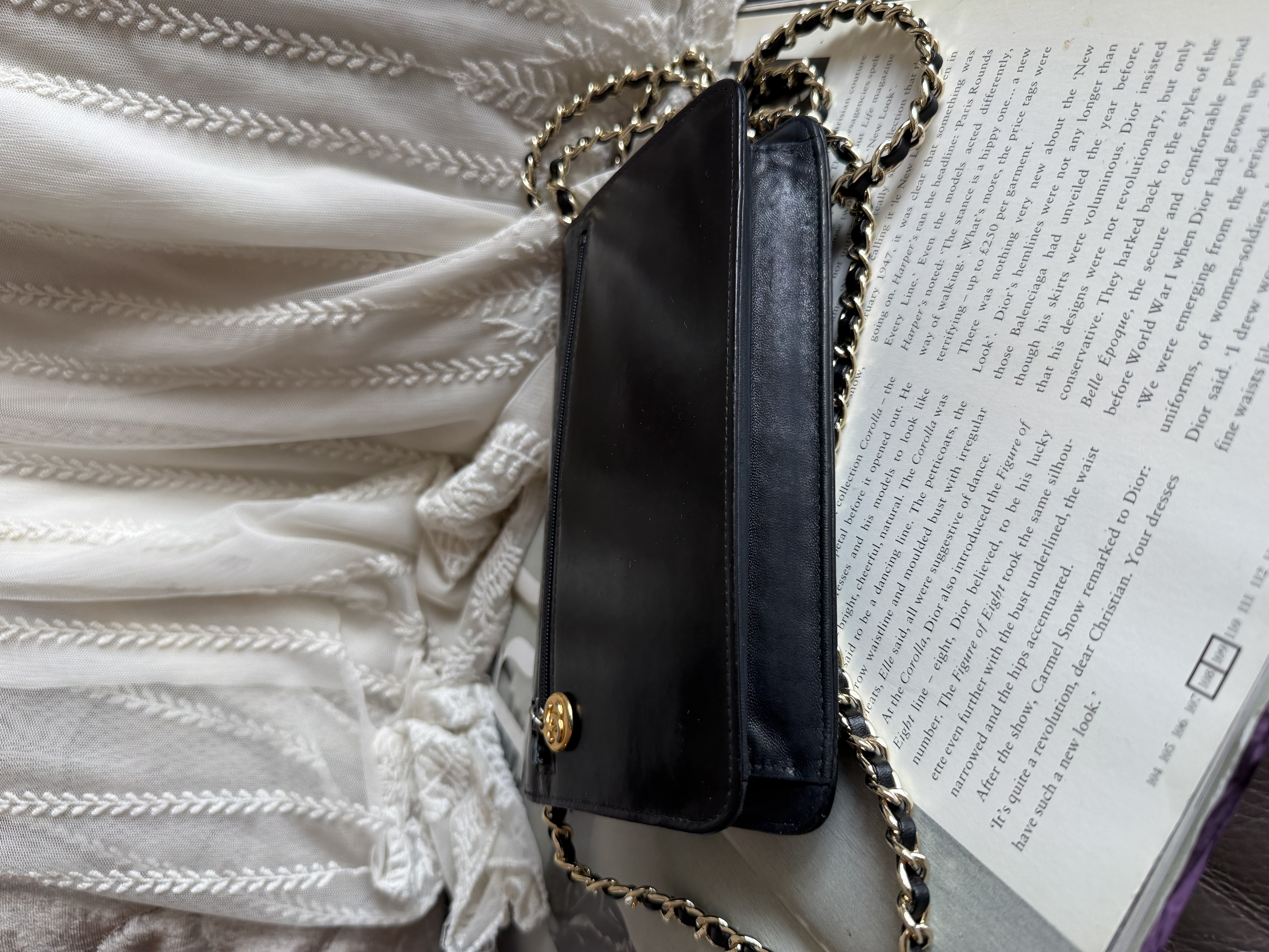 Vintage Chanel patent leather wallet 