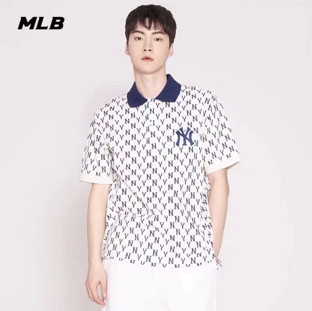 韓國🇰🇷 MLB NY滿印字母短袖Polo