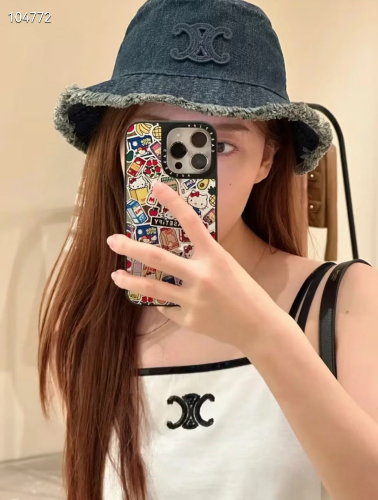 CELINE  凱旋門毛邊牛仔漁夫帽