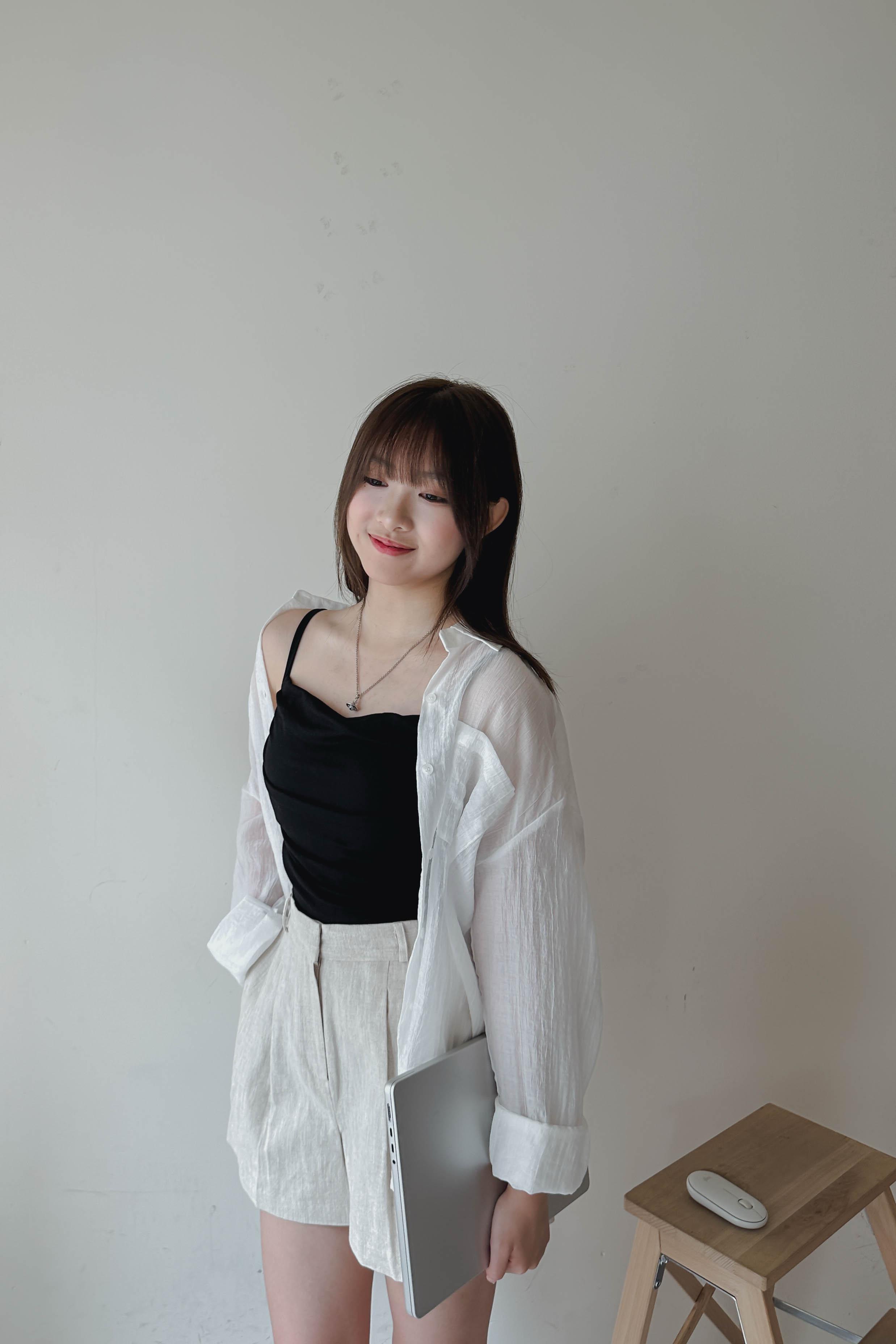 極顯瘦！皺褶幼帶Bra Top (三色)