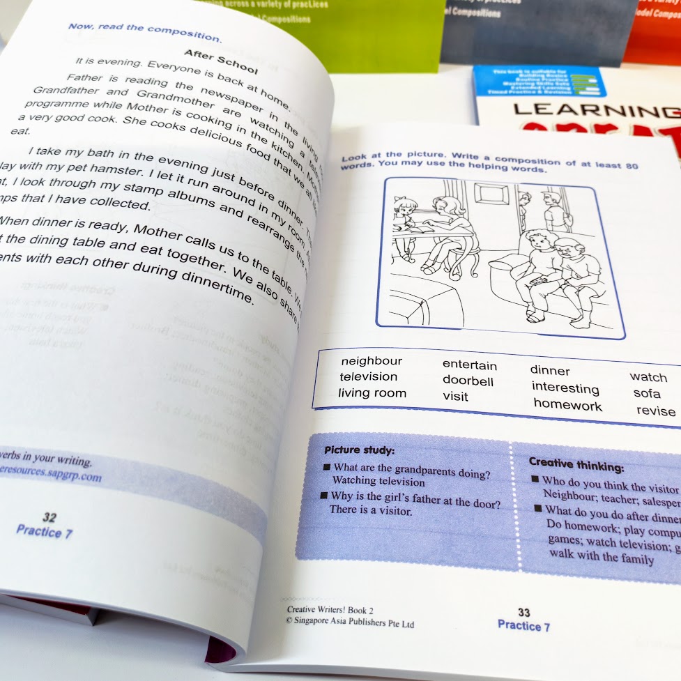 SAP Learning Creative Writing Workbook 1-6 (一套6本)  | 新加坡英文寫作SAP07