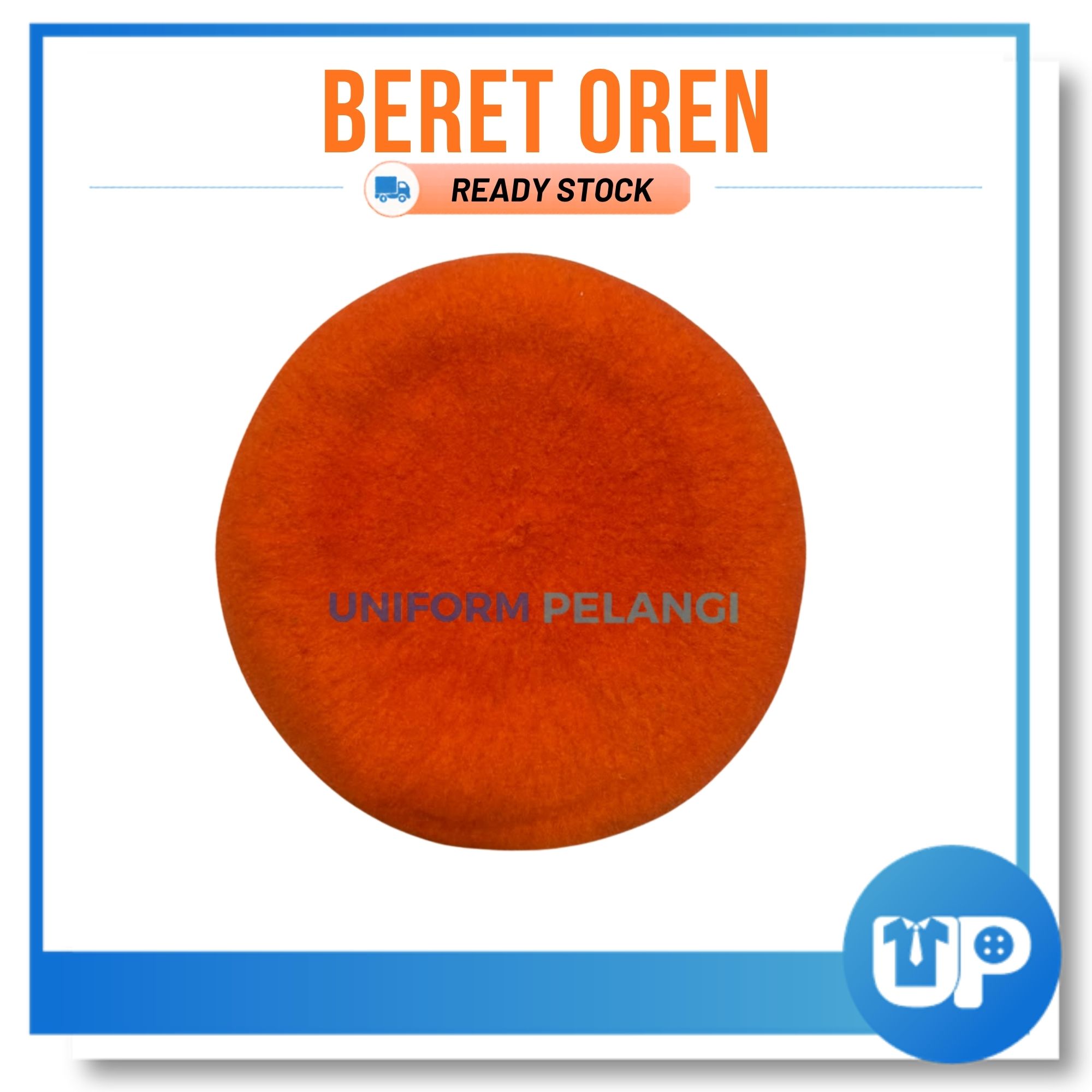 Kangol Beret Oren TUSPA/KASPA/SISPA/A.PM/ GURU/CIKGU/ (GURU SEKOLAH, PELAJAR SEKOLAH DAN UNIVERSITI)