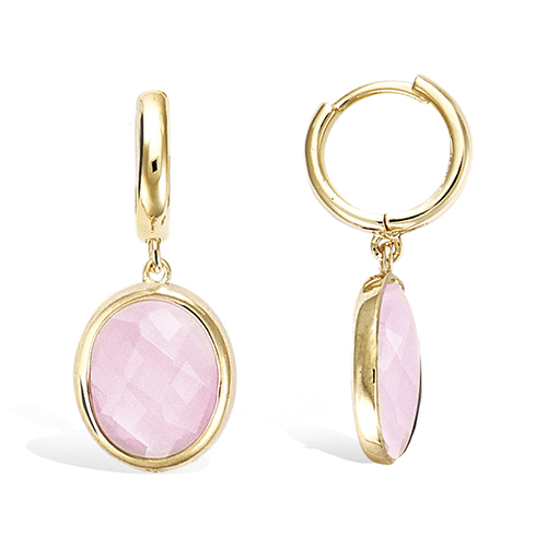 Blush Rose Elegance Earring Plaqué or