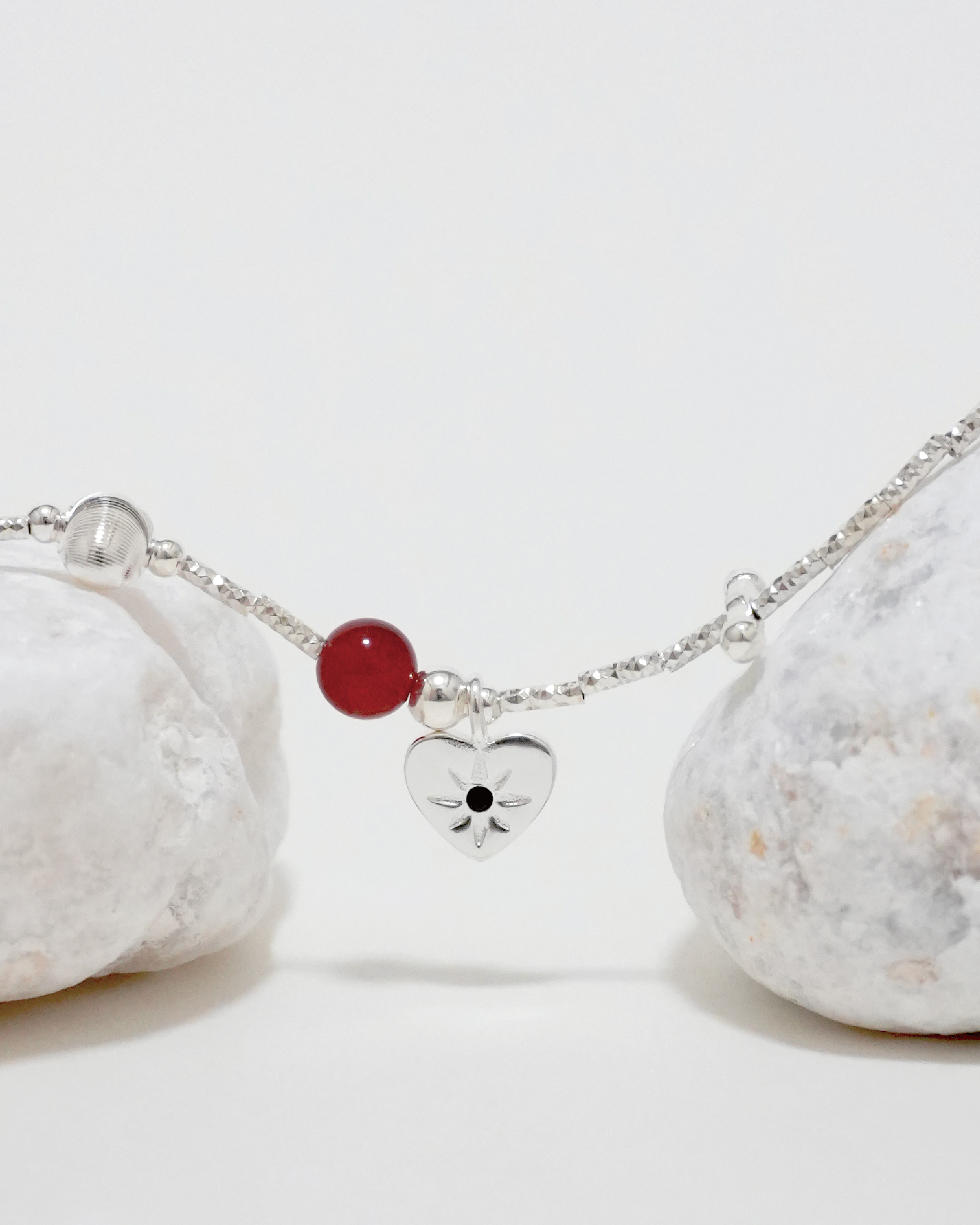 Agate Heart Drop Bracelet