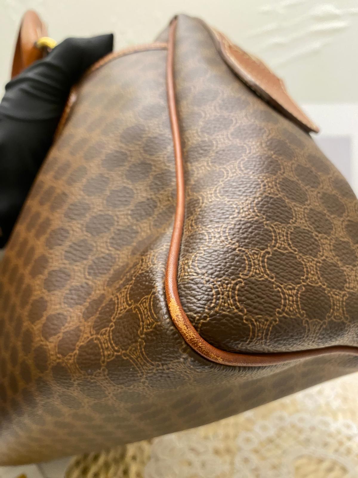Celine Vintage Macadam Boston Bag
