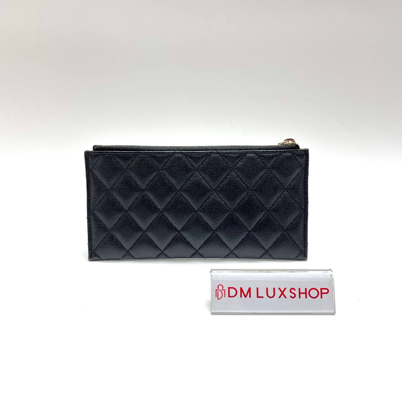 Chanel Mademoiselle Caviar Zip Pouch (Serial 27)