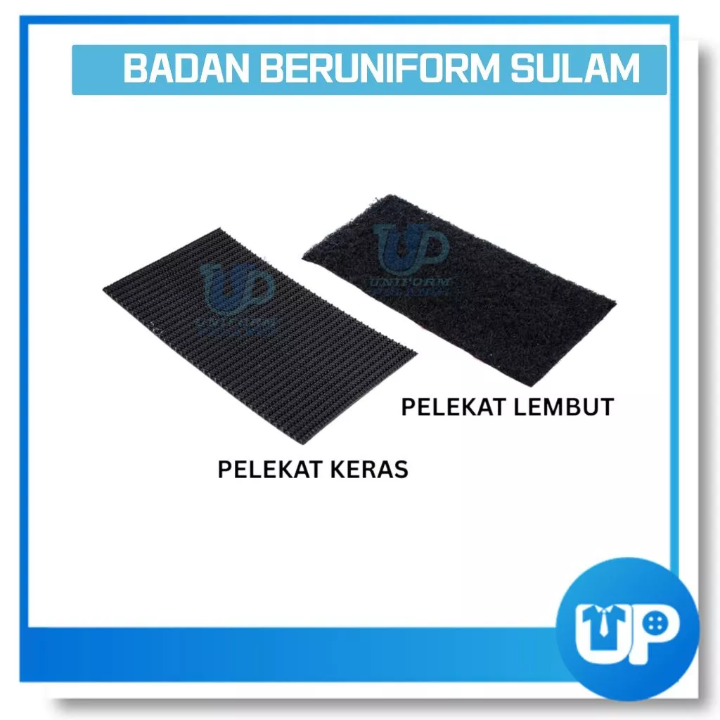 Nametag Sulam Velcro Strap (2.5cm x 12.5cm) Aktiviti Beruniform Embroidery Nametag