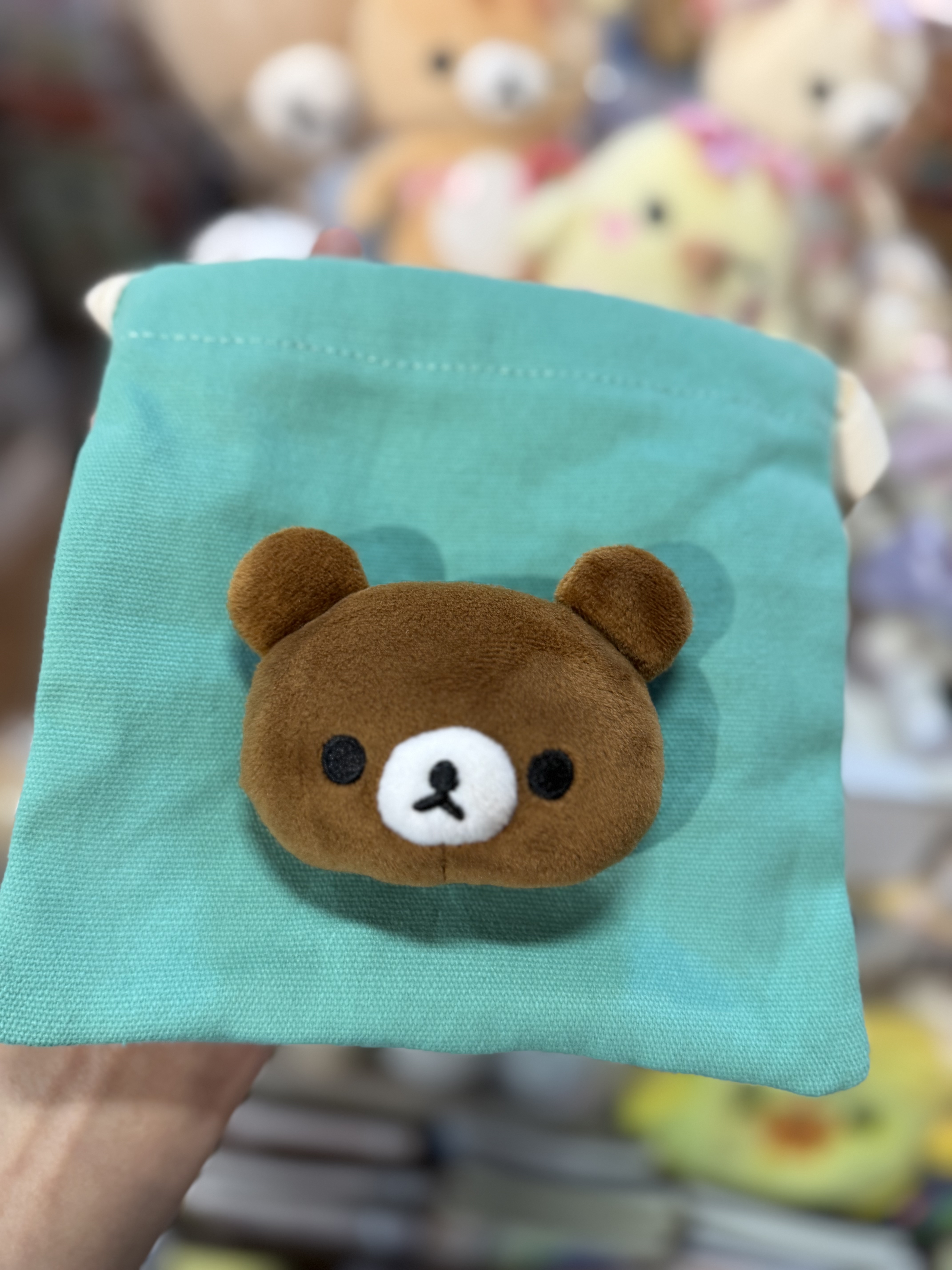 《現貨》全新日本專店限定 Rilakkuma立體頭仔索袋
