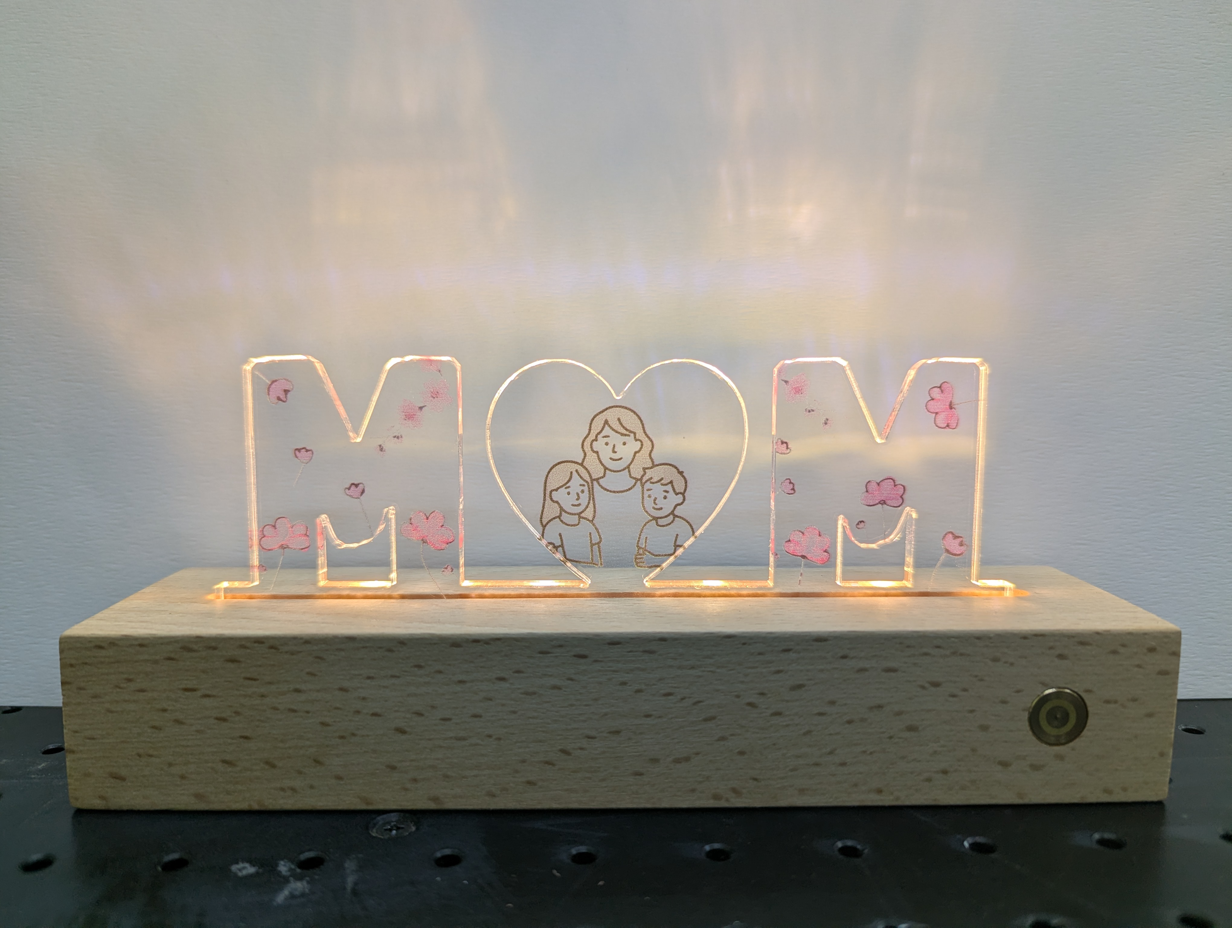 水筆仔-母親節心意燈牌座-MOM2001