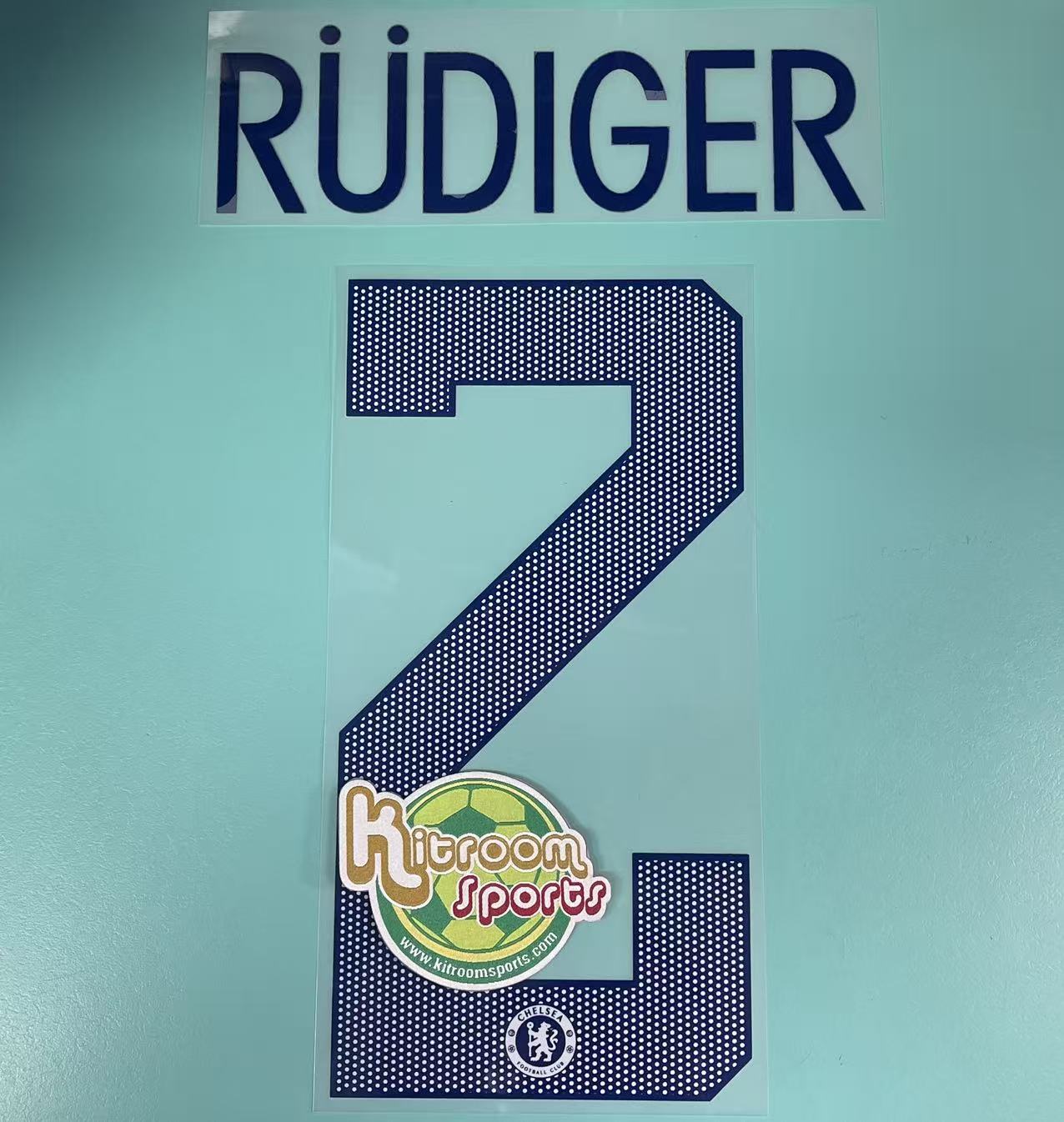 2017-19 Chelsea Away UCL Nameset #2 RUDIGER