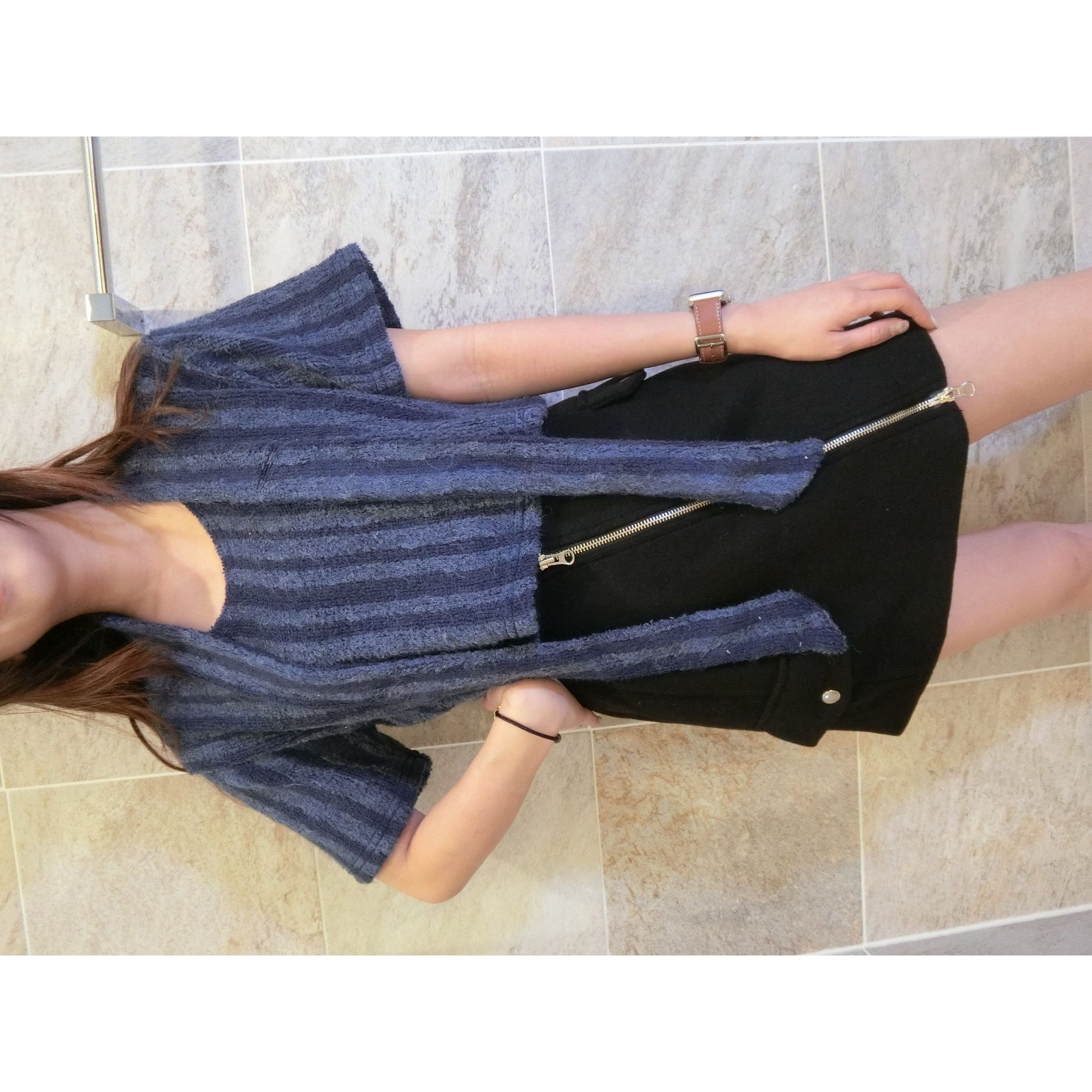 毛毛短袖top 連毛毛帶