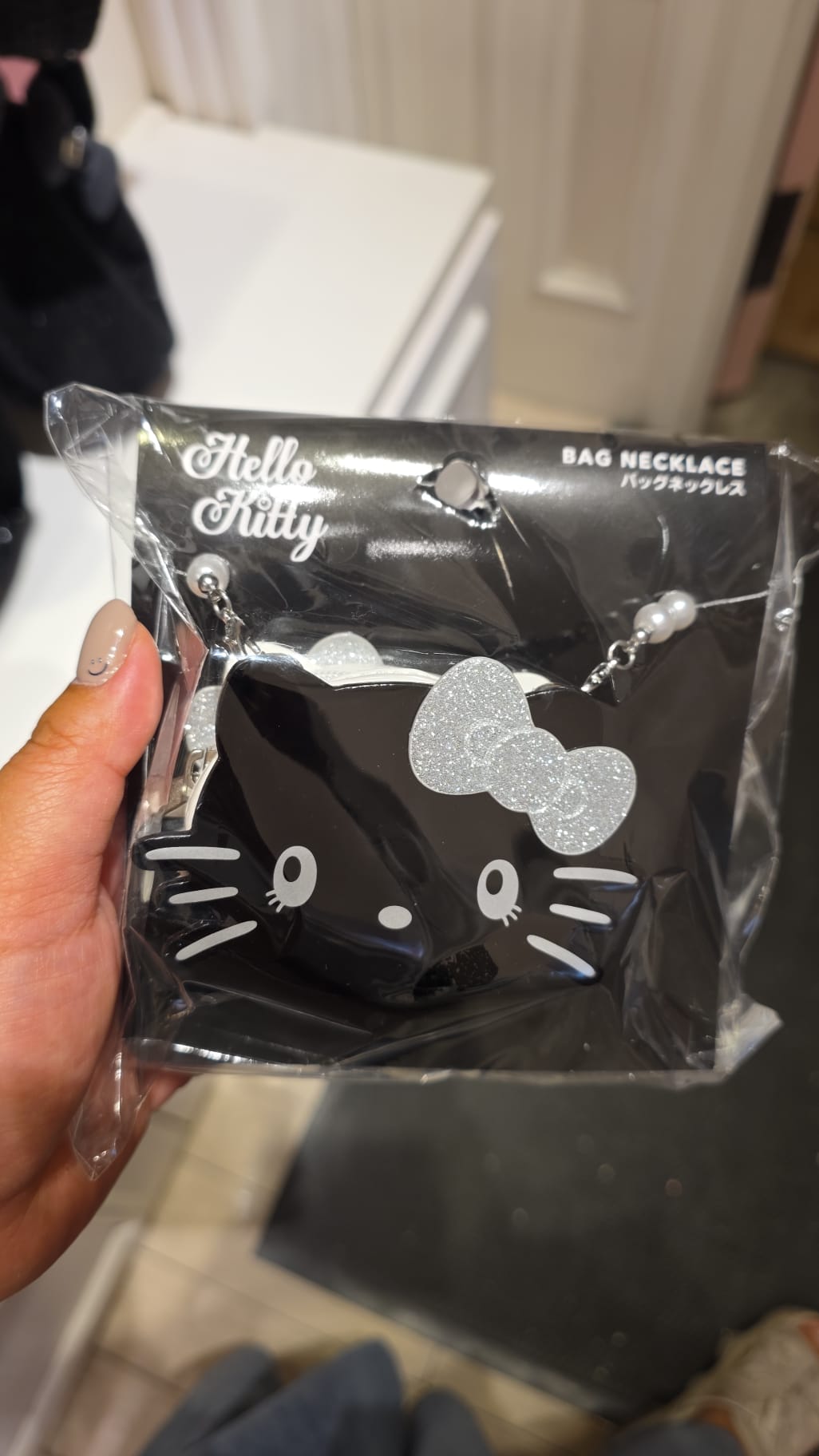 kitty bag necklace