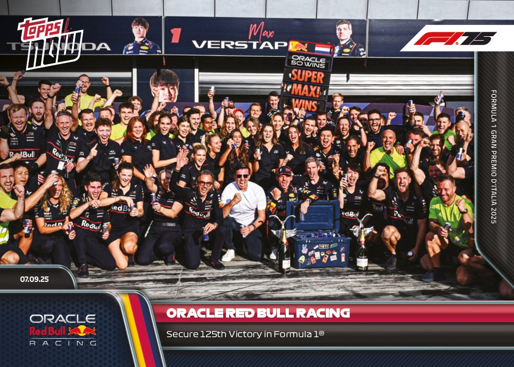 Oracle Red Bull Racing - 2025 F1 Topps NOW® #61 Italian GP F1第125勝紀念卡｜PR 1,144