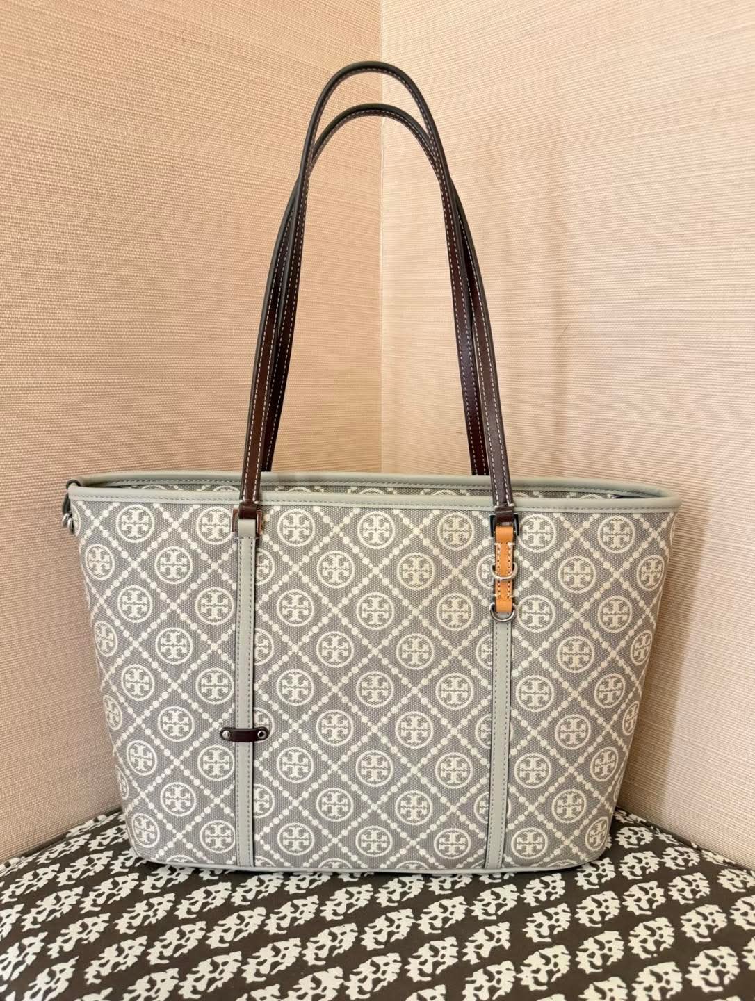 香港現貨-Tory BurchMonogram Small Zip Tote Bag