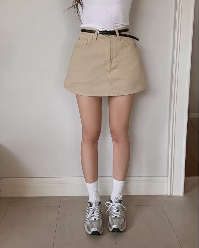 I06 洗水牛仔裙褲