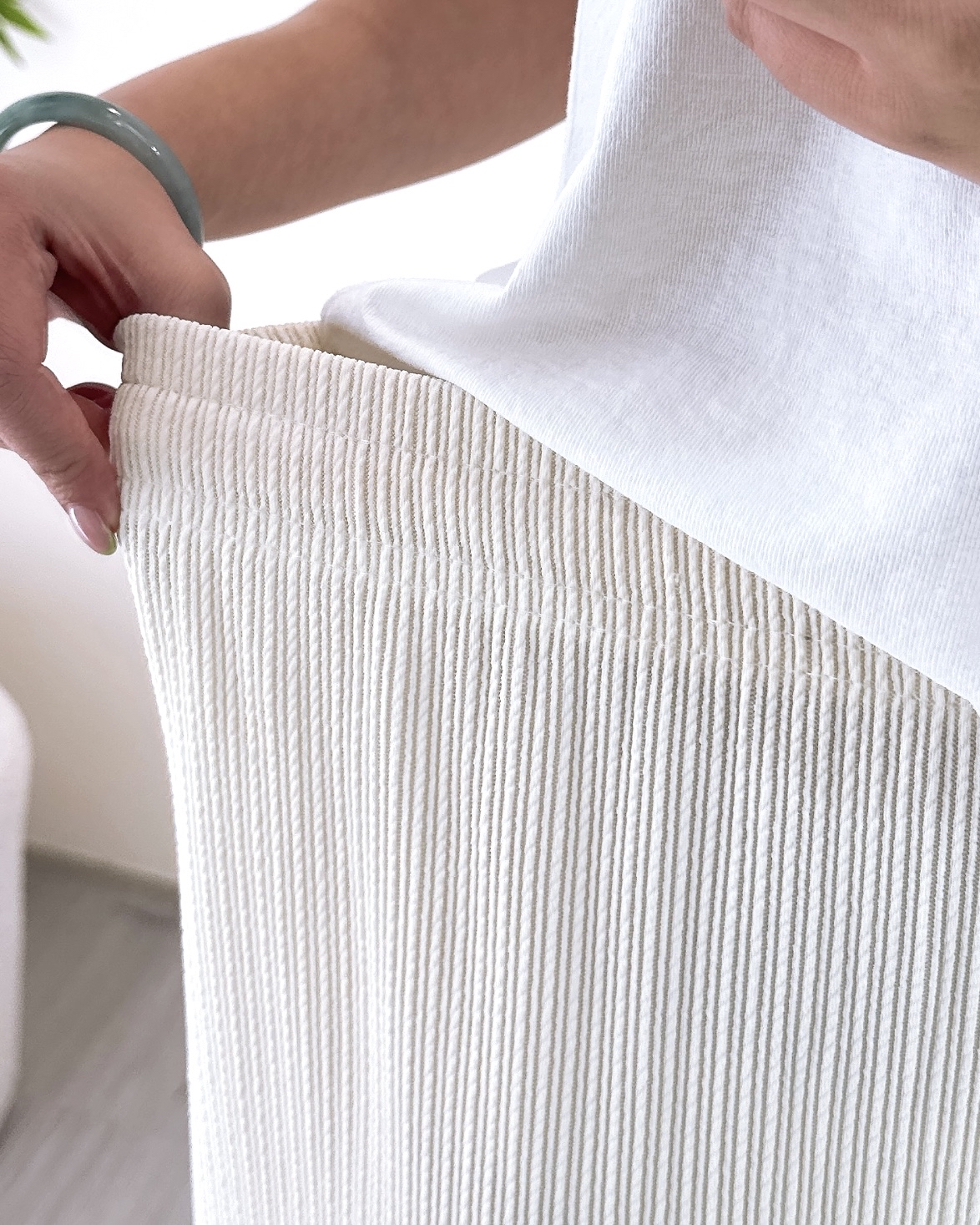 福利款彈性線棉休閒闊褲 5色