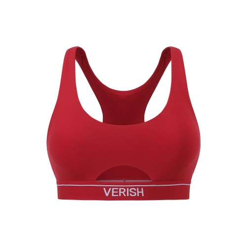 韓國 VERISH Cotton Stitch Bra Top Cutout Logo 棉質鏤空刺繡胸圍