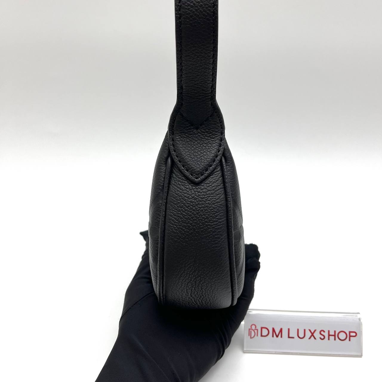 LV Black Empreinte Monogram Mini Moon Bag