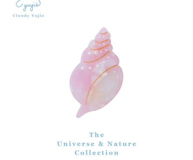 粉色海螺 髮夾 鴨嘴夾