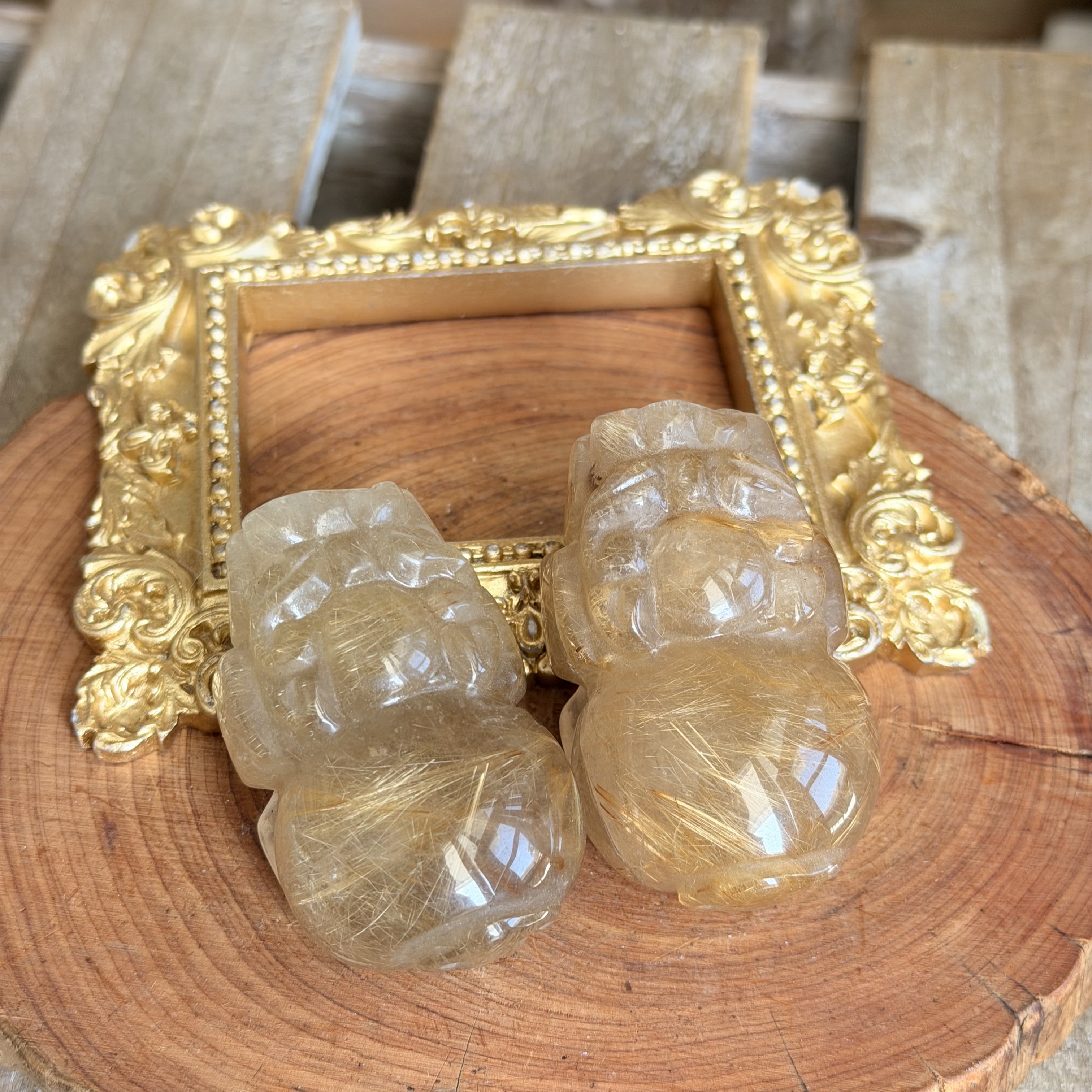 金髮晶貔貅擺件