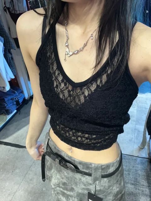 Black Vintage Top #0398