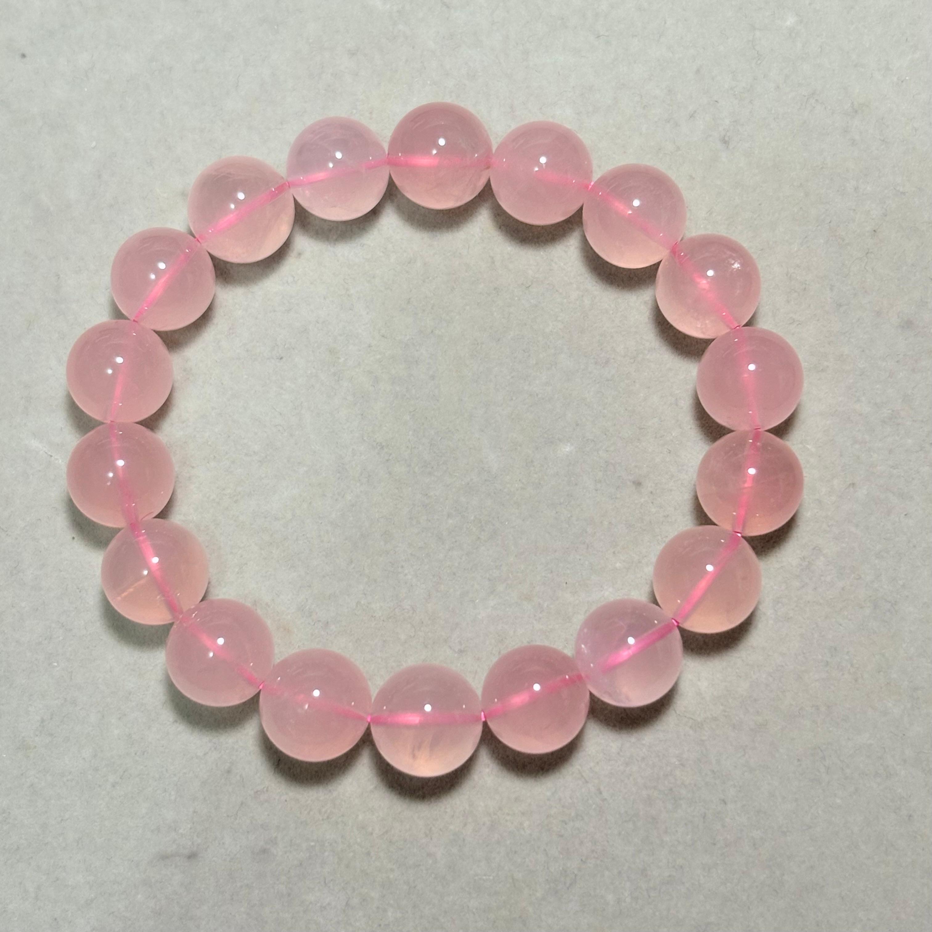 11.5mm星光粉晶手串 重39克No. 2057