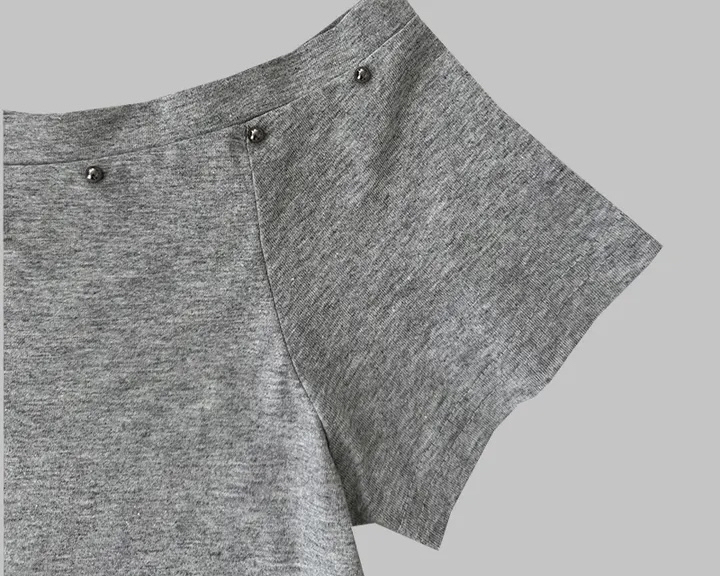 Asymmetric Studded Crop Top