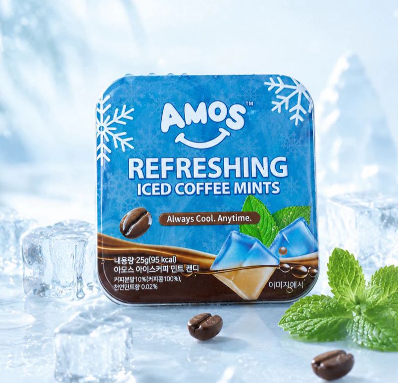 最新‼️ 韓國 AMOS 冰咖啡薄荷糖 25g / 盒｜Refreshing Iced Coffee Mints