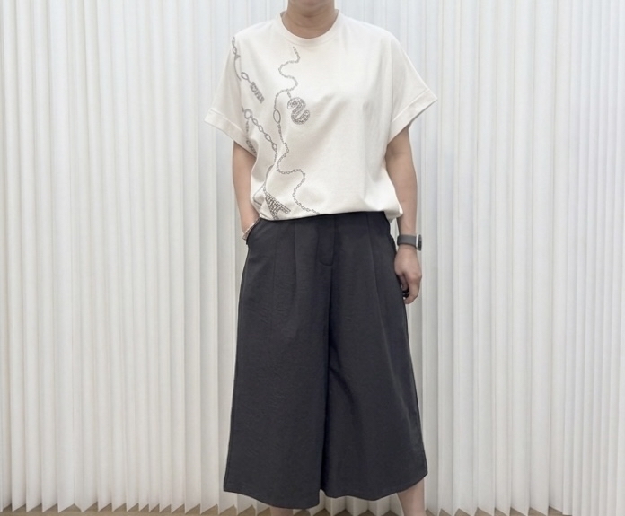 垂墜涼感滑身闊腳裙褲 M636 417025279