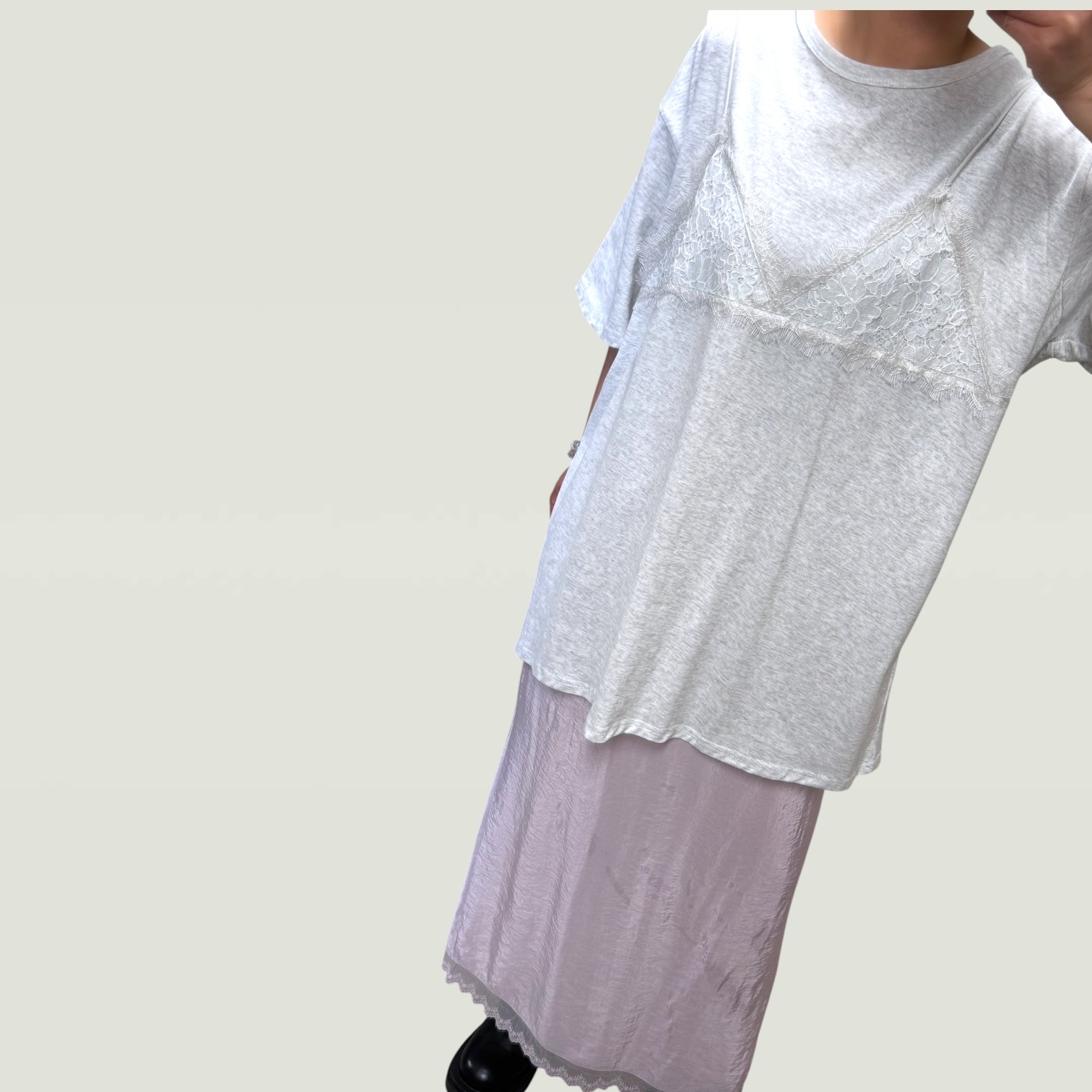 221324 假Lace Top Tee