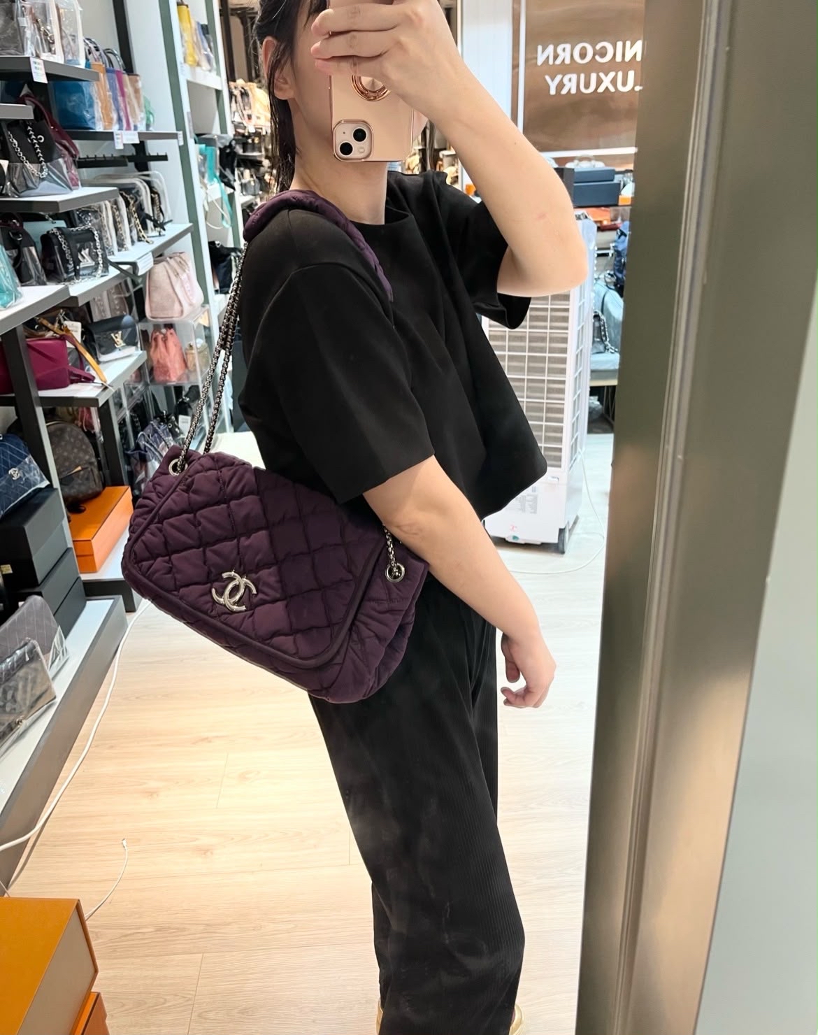 Chanel bubble flap bag 紫色銀扣 100%Authentic ,95%new ✅card✅dust bag 