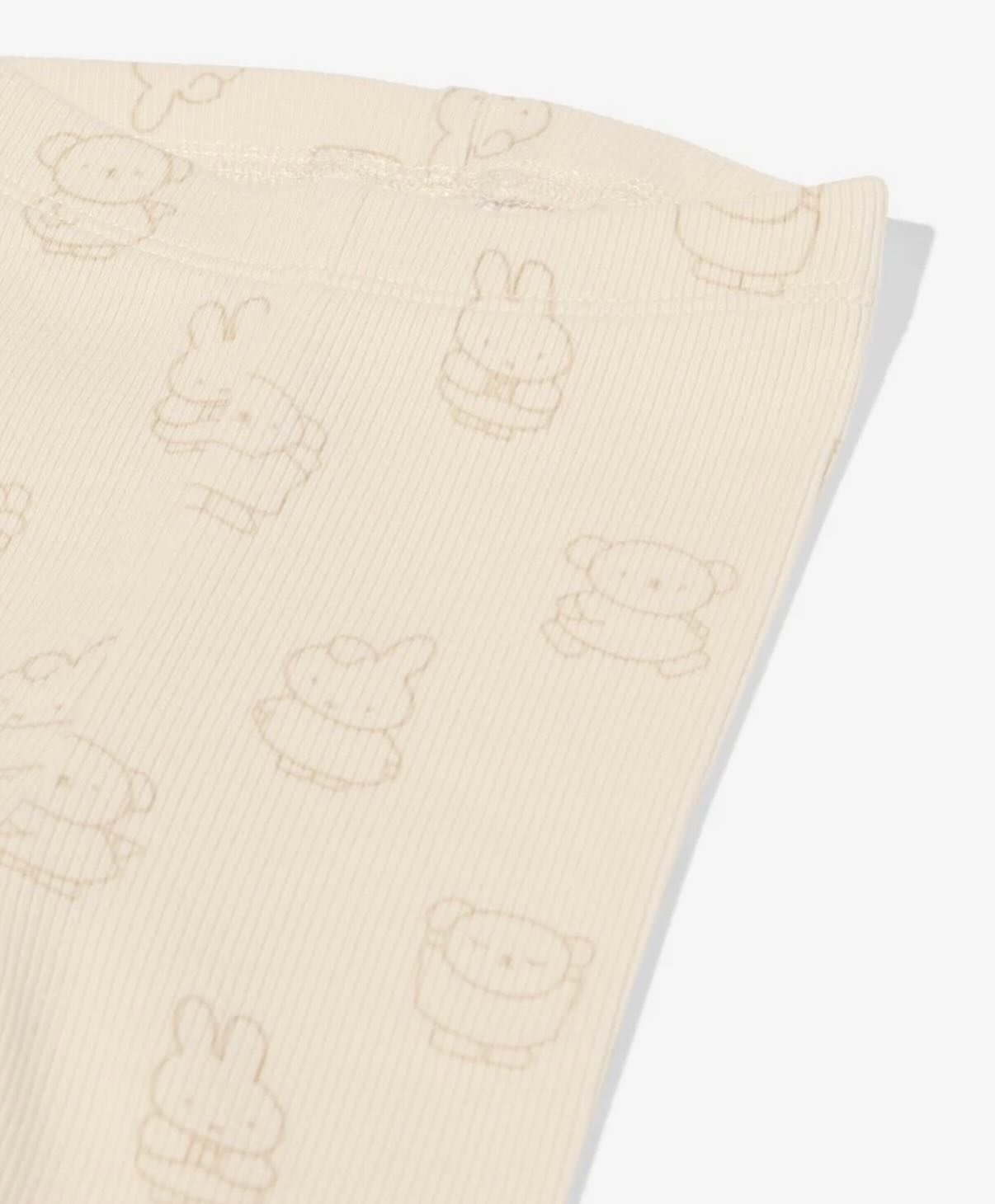 Miffy newborn baby leggings (ecru repeated miffy)