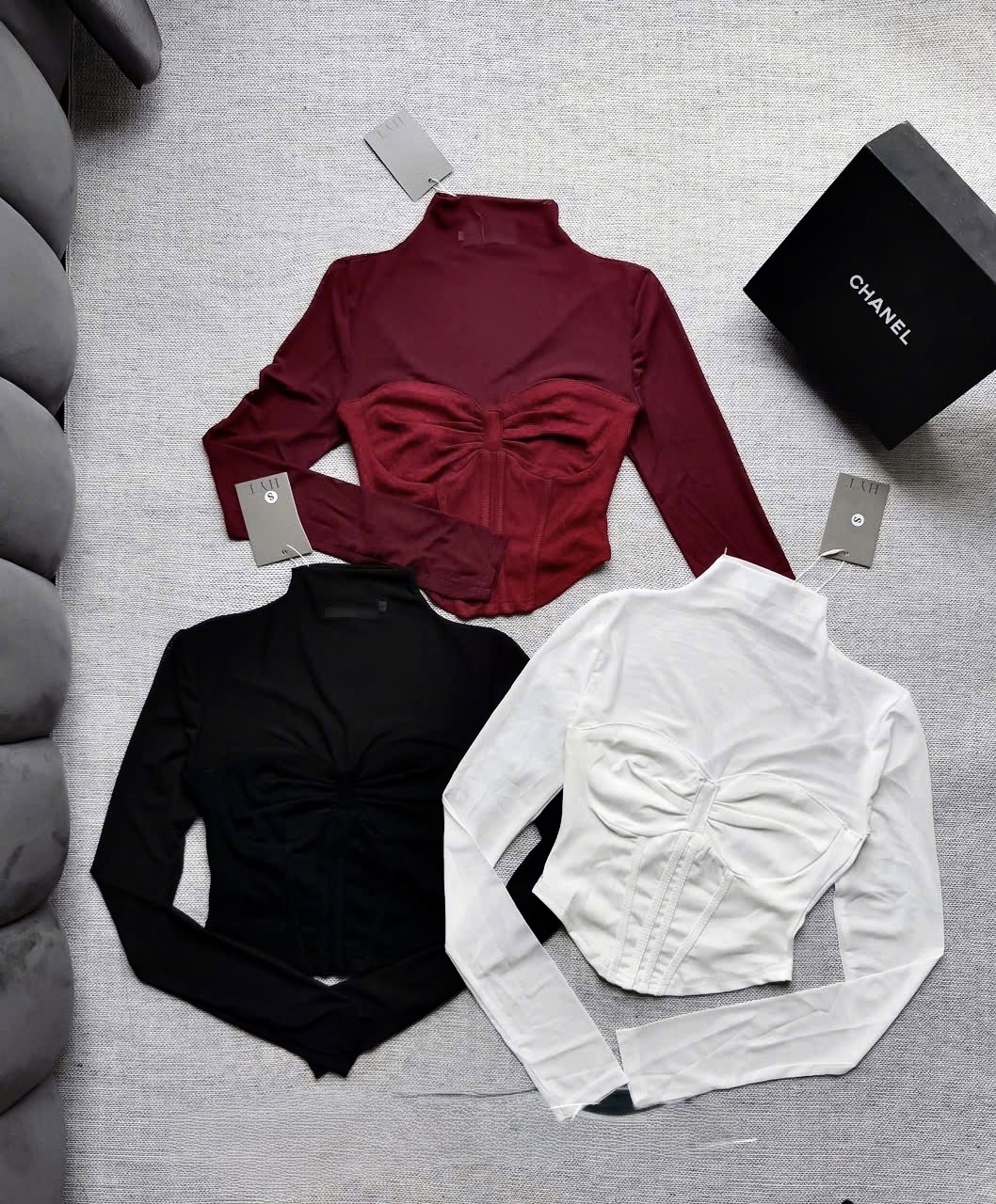 時尚透视长袖上衣