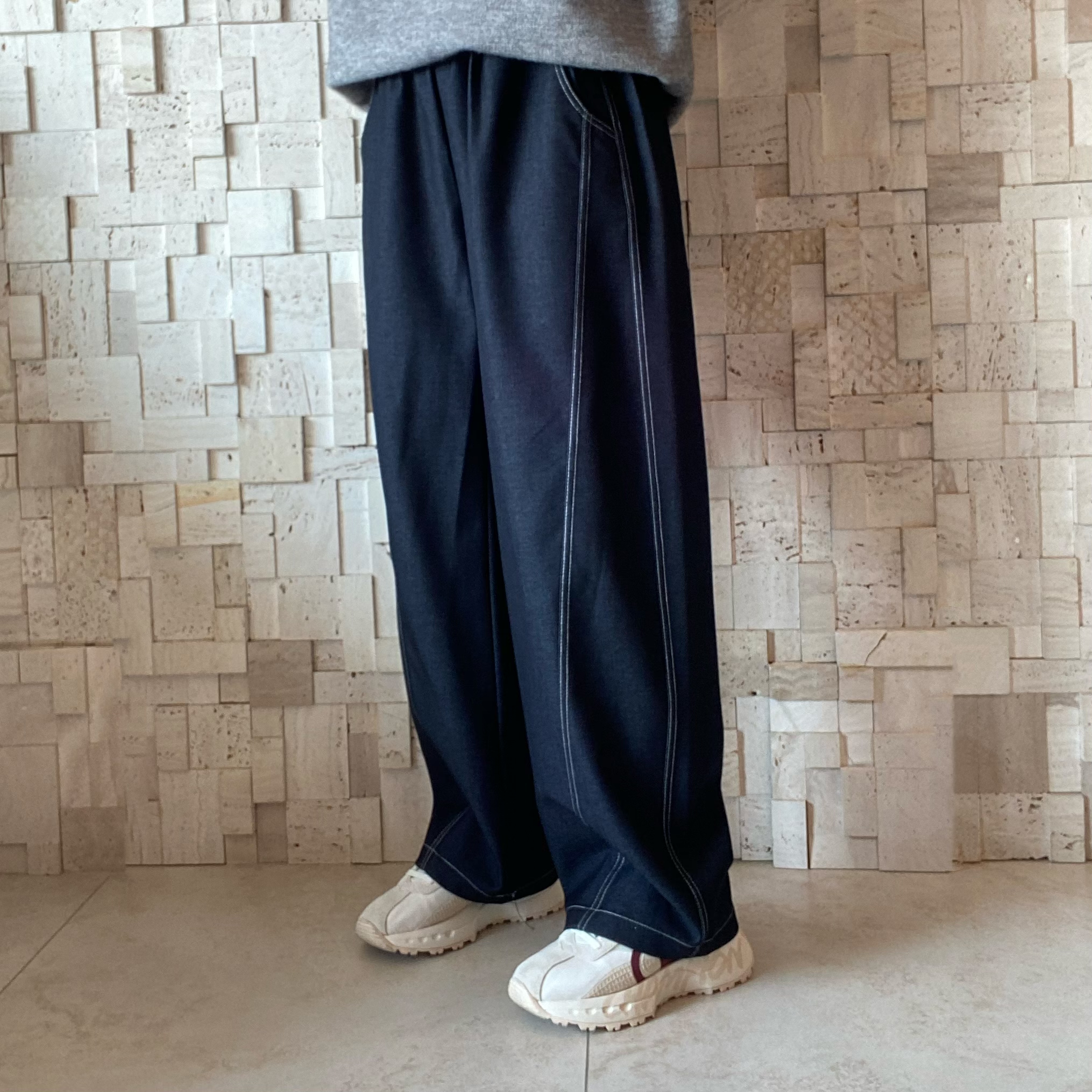 B00556 混棉牛仔布闊褲