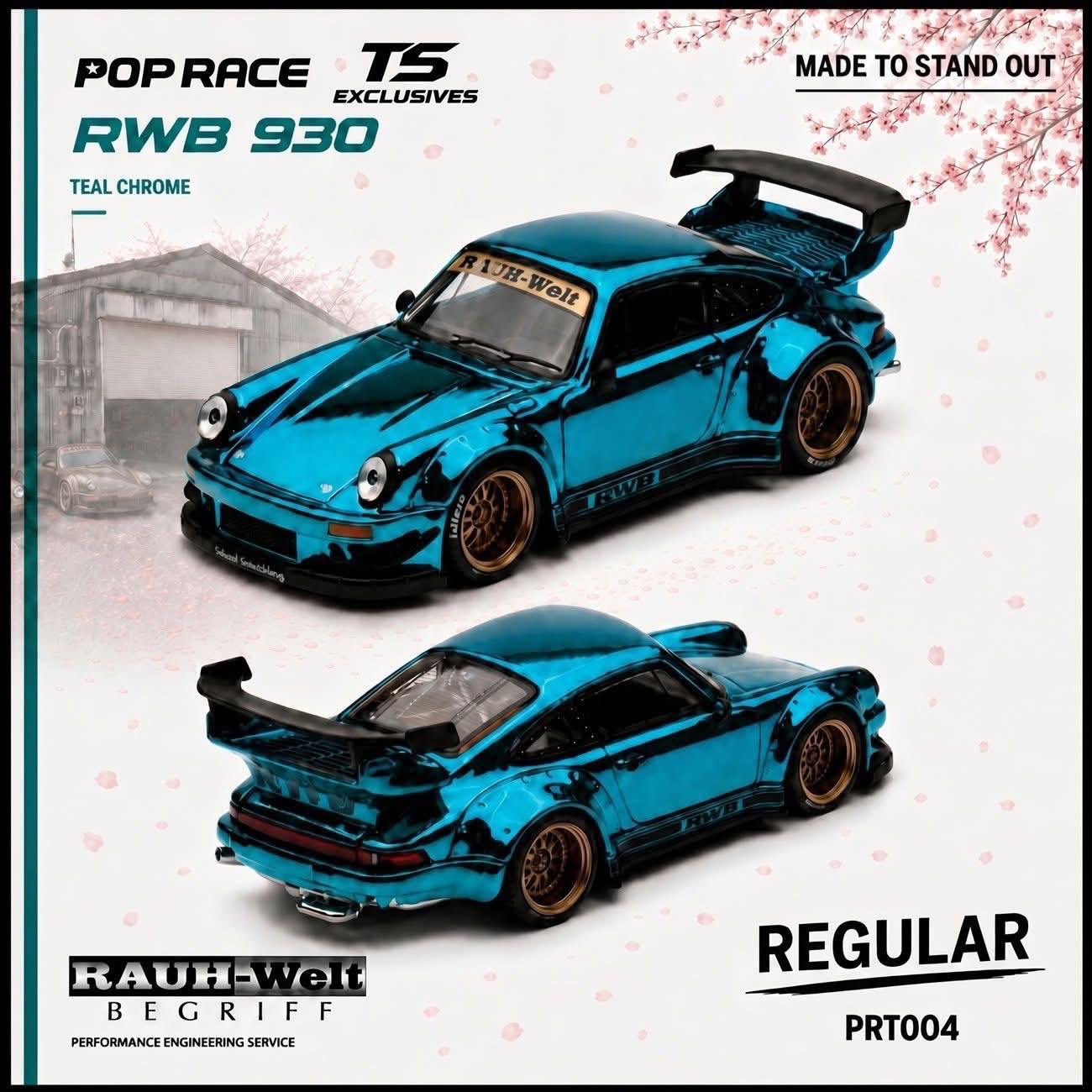 （預訂 Pre Order) POPRACE x TOKYO STATION (TS) (PRT004) – RWB 930 TEAL CHROME