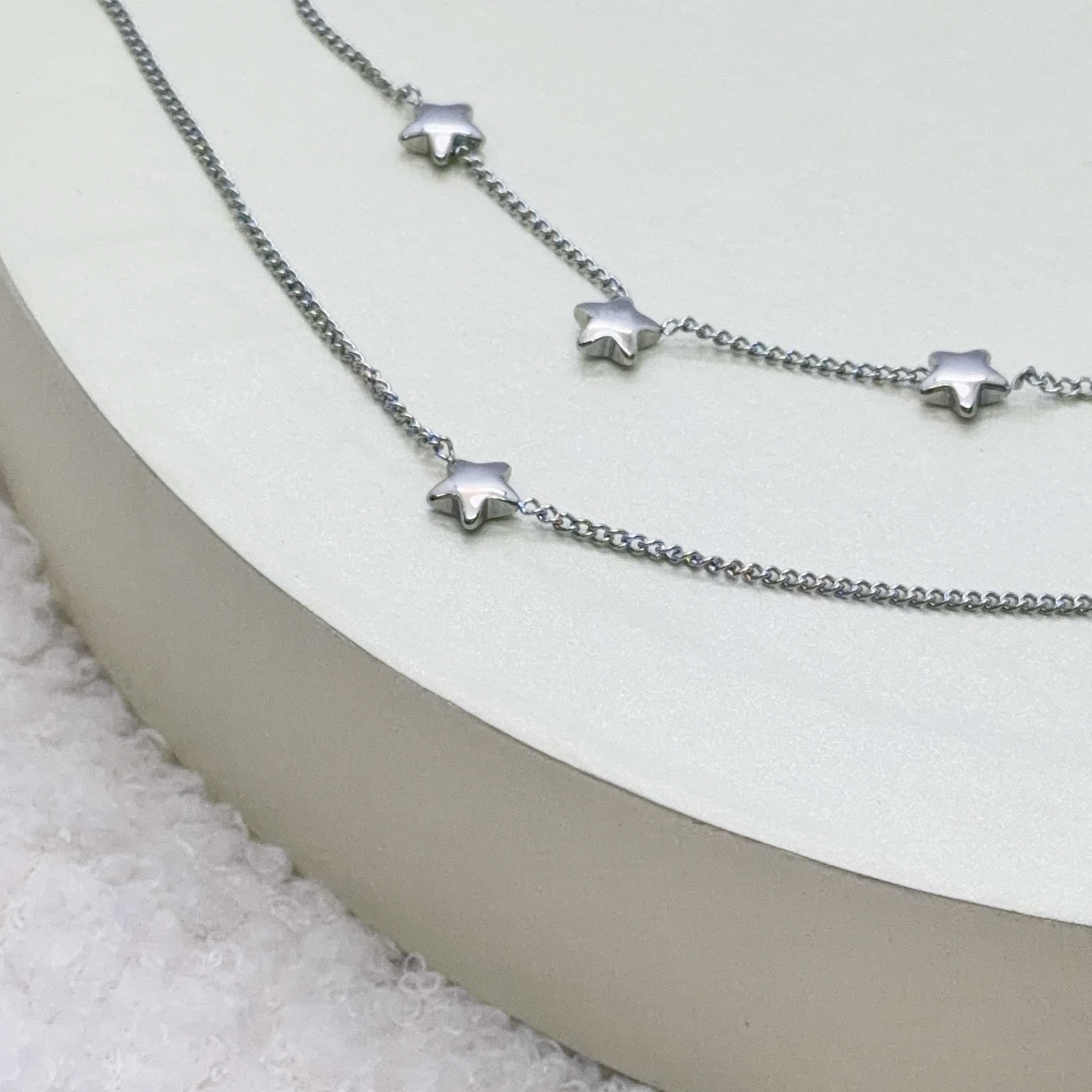 星星雙鏈條項鍊 (316L Stainless Steel) 「低敏、防水、保色」