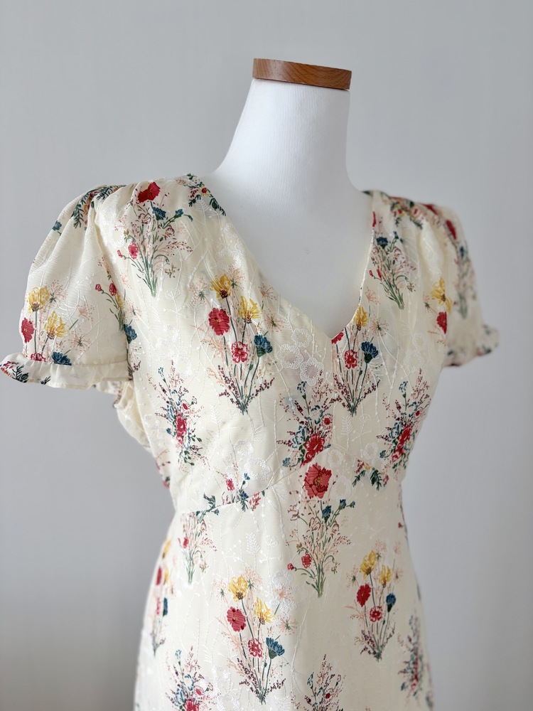 Premium Embroidered Floral Dress